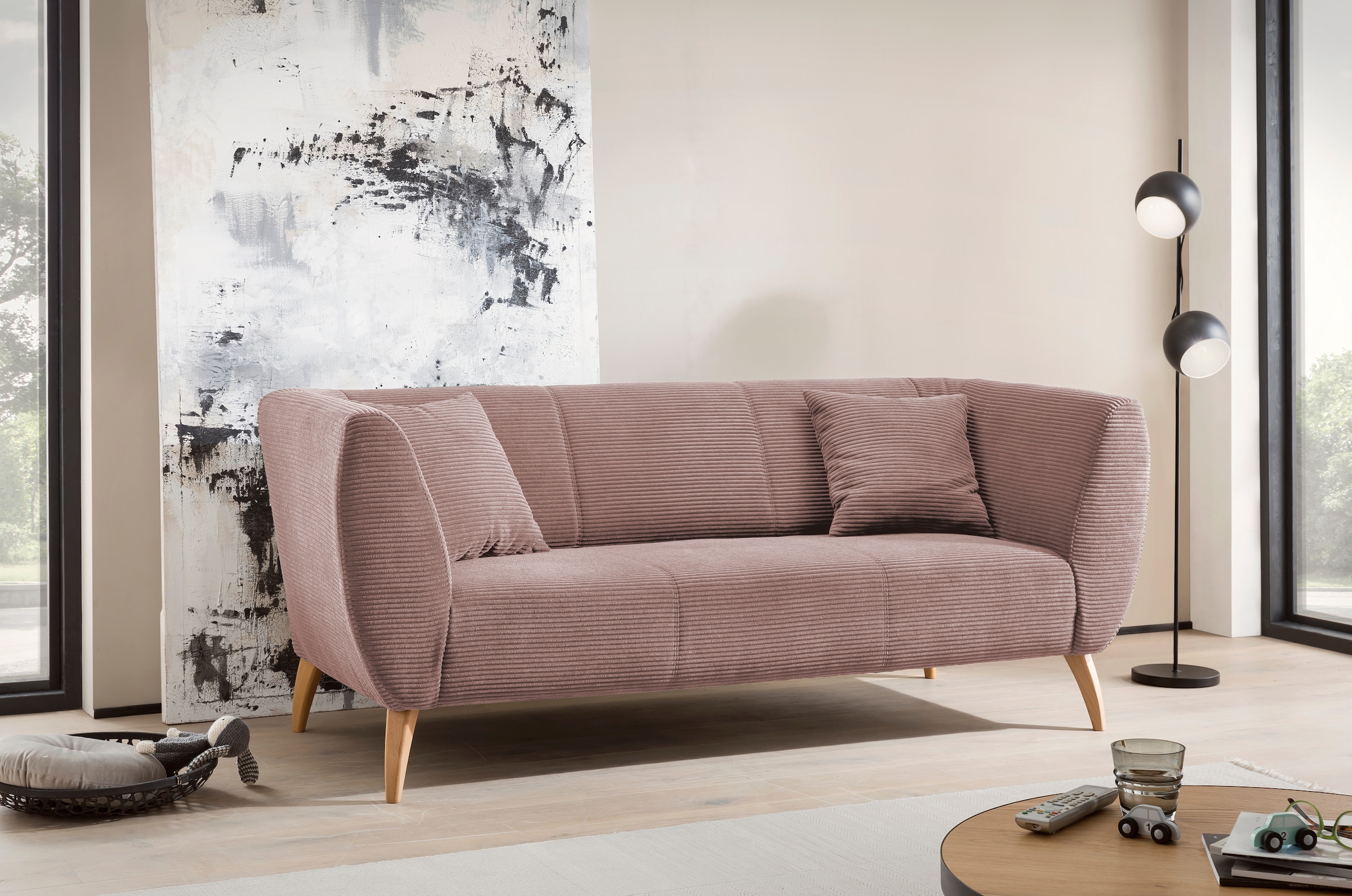 Home affaire Polstergarnitur »Colori« Set, 3-Sitzer und 2-Sitzer, 2 Stk. tlg. auch als Loveseat erhältlich