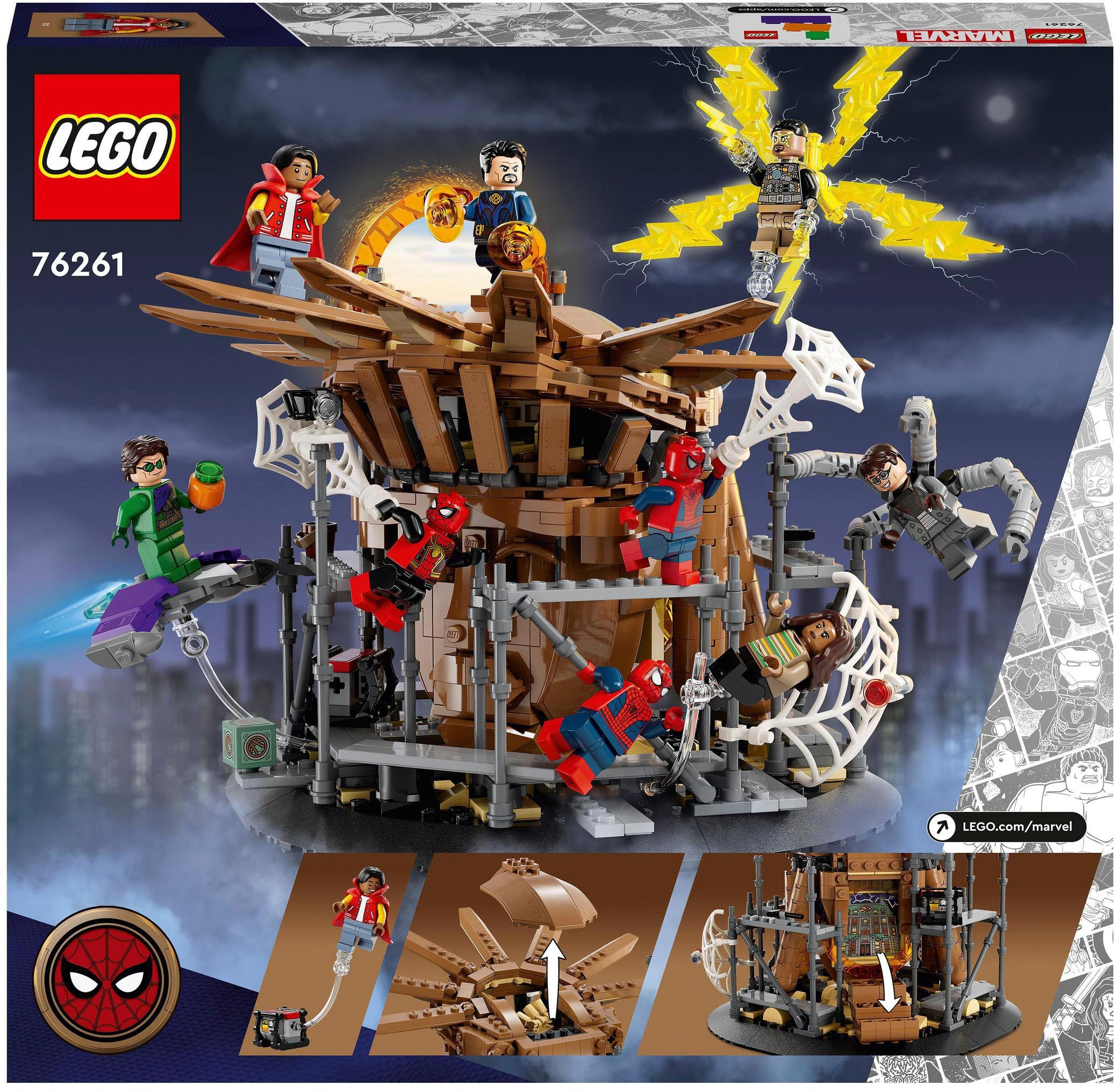 LEGO® Konstruktionsspielsteine »Spider-Mans großer Showdown (76261), LEGO® Marvel«, (900 St.), Made in Europe