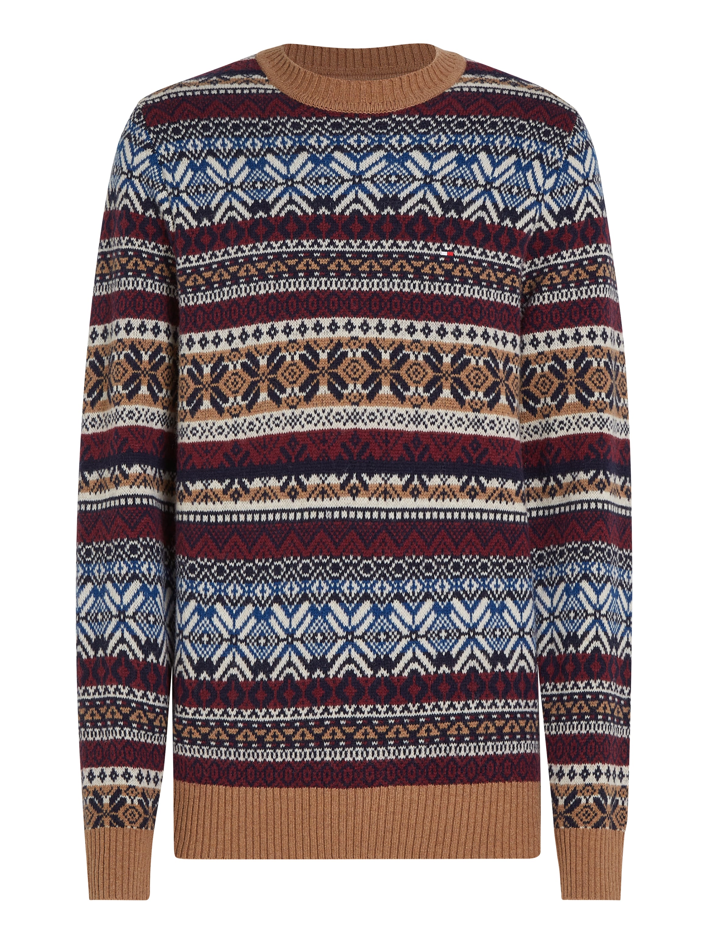Tommy Hilfiger Rundhalspullover »GIFTING WOOL BLEND FAIRISLE C NK«, mit mehrfarbigen Muster