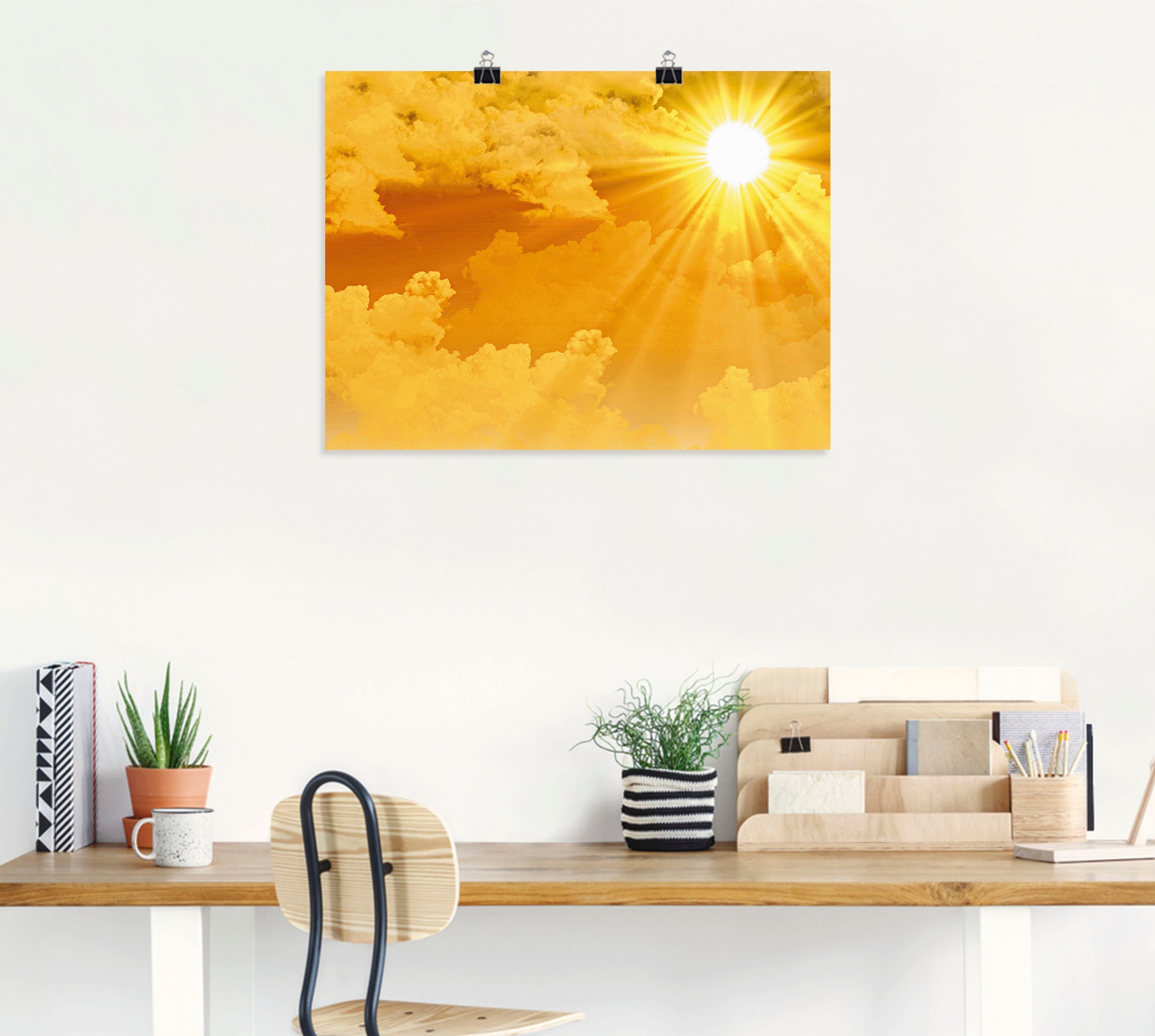 Artland Wandbild »Warme Sonnenstrahlen«, Himmel, (1 St.), als Leinwandbild, Poster, Wandaufkleber in verschied. Größen