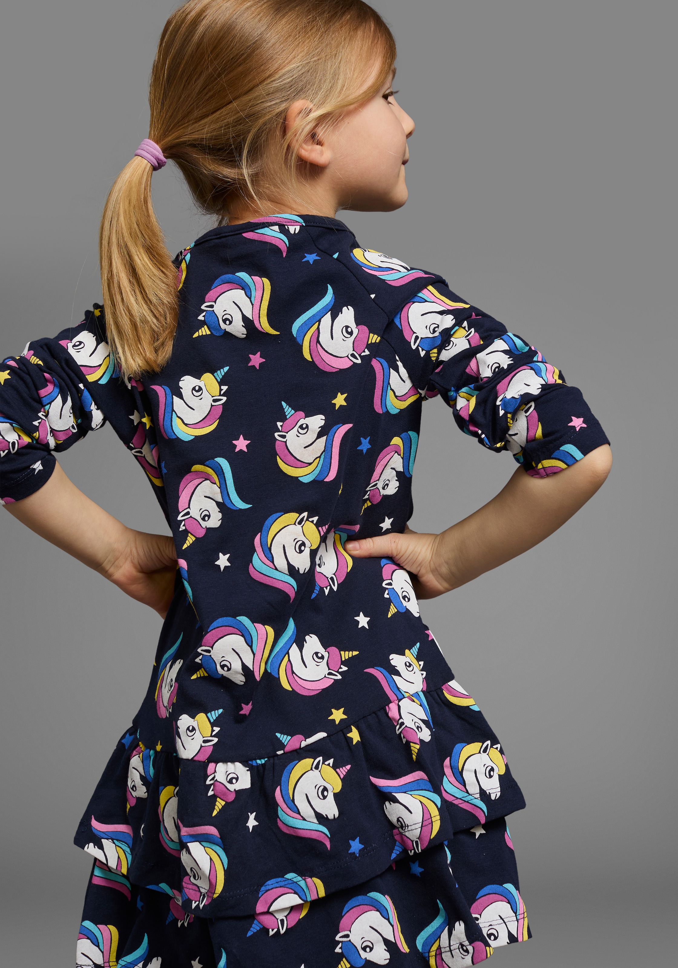 KIDSWORLD Jerseykleid »für kleine Mädchen«, festliche Anlässe, kniefreie Länge, eleganter Stil