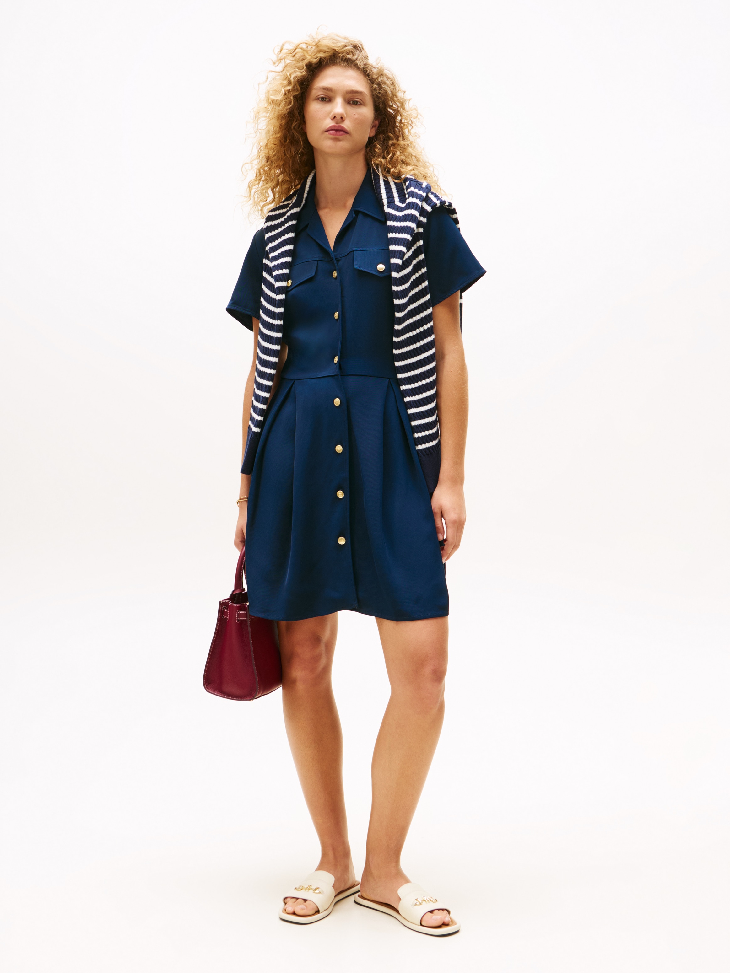 Tommy Hilfiger Hemdblusenkleid »VIS TWILL S/S F&F MINI DRESS«
