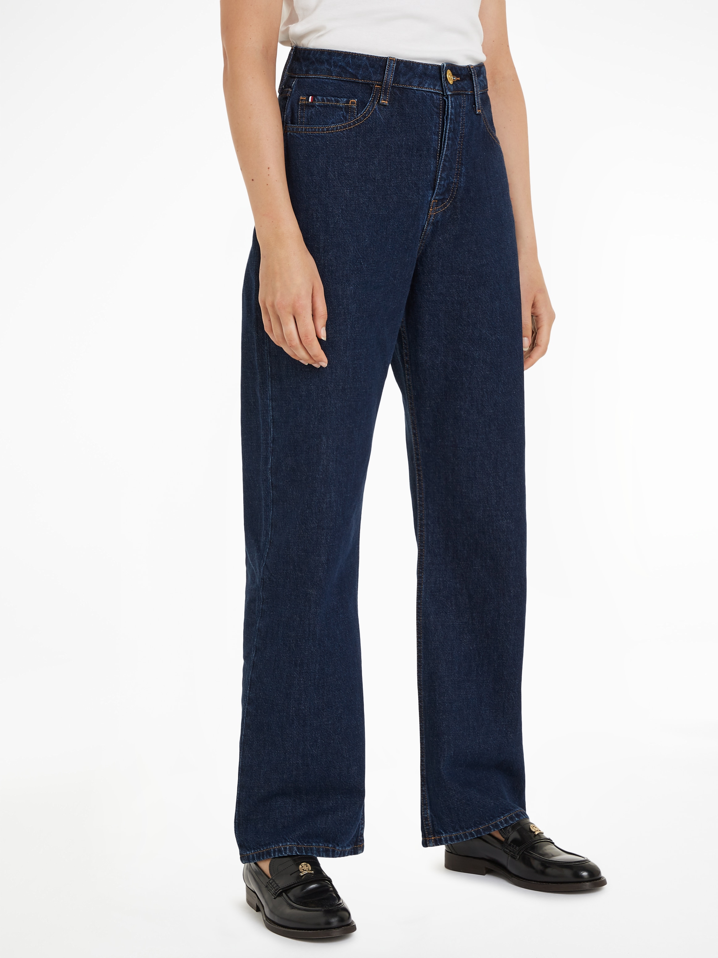 Tommy Hilfiger Loose-fit-Jeans »LOOSE STRAIGHT RW CLER«, mit Tommy Hilfiger Logo-Badge