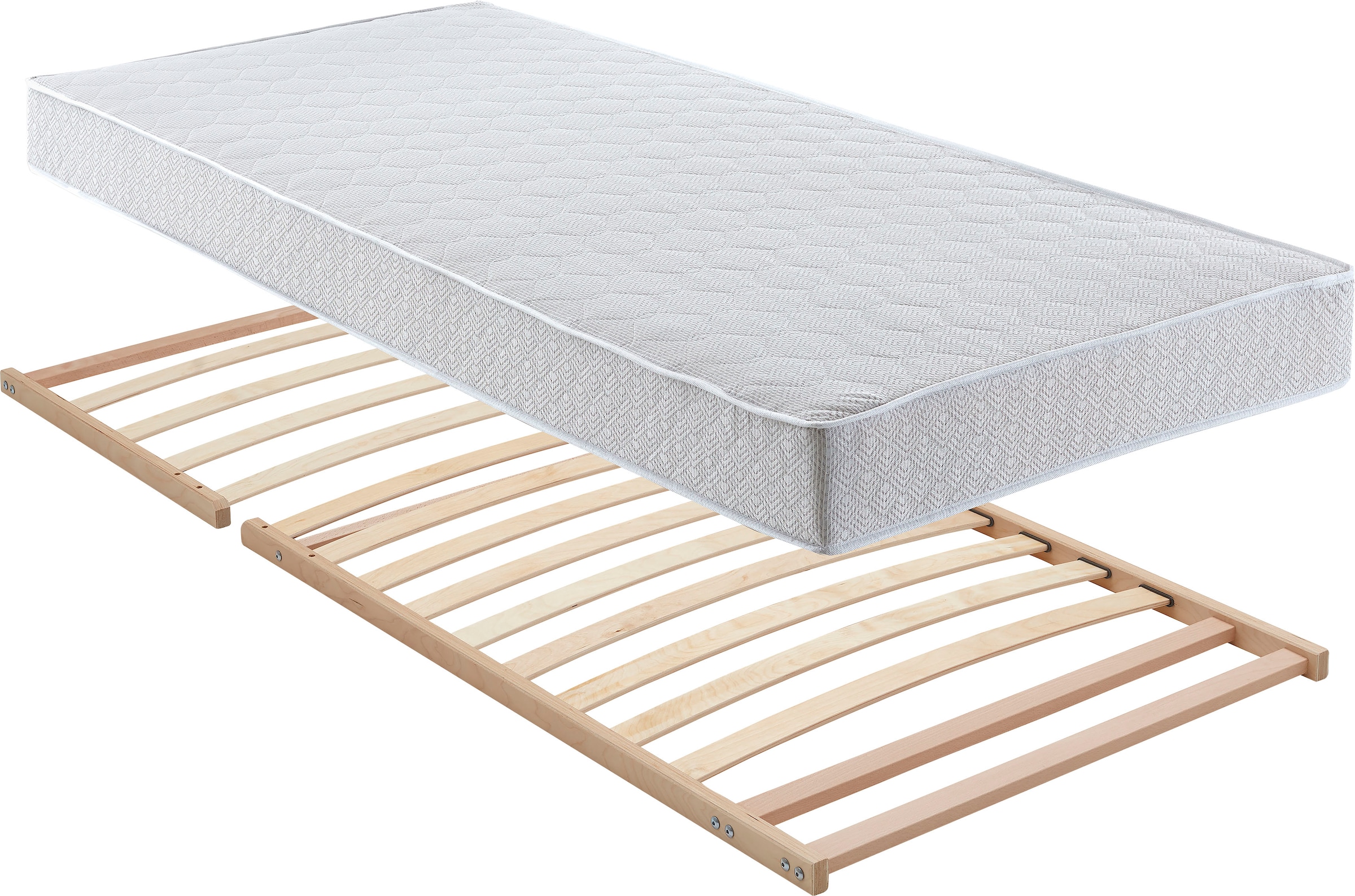 Westfalia Schlafkomfort, Polsterbett mit Bettkasten, rot, Bezug Bett: Mikrofaser (100% Polyester);Bonnell-Federkernmatratze: Mischgewebe (51% 