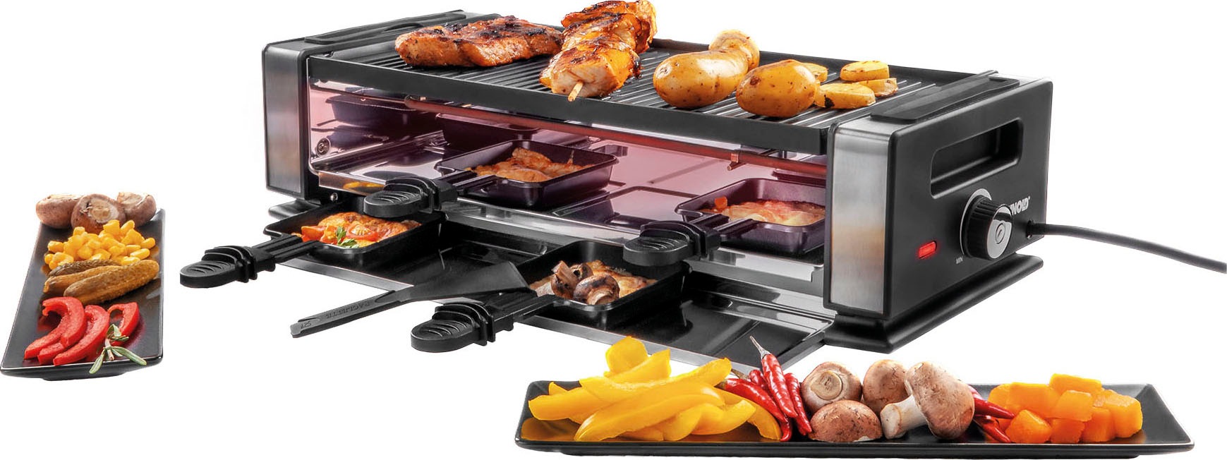 Unold Raclette »Delice Basic 48760«, 8 St. Raclettepfännchen, 1200 W kaufen