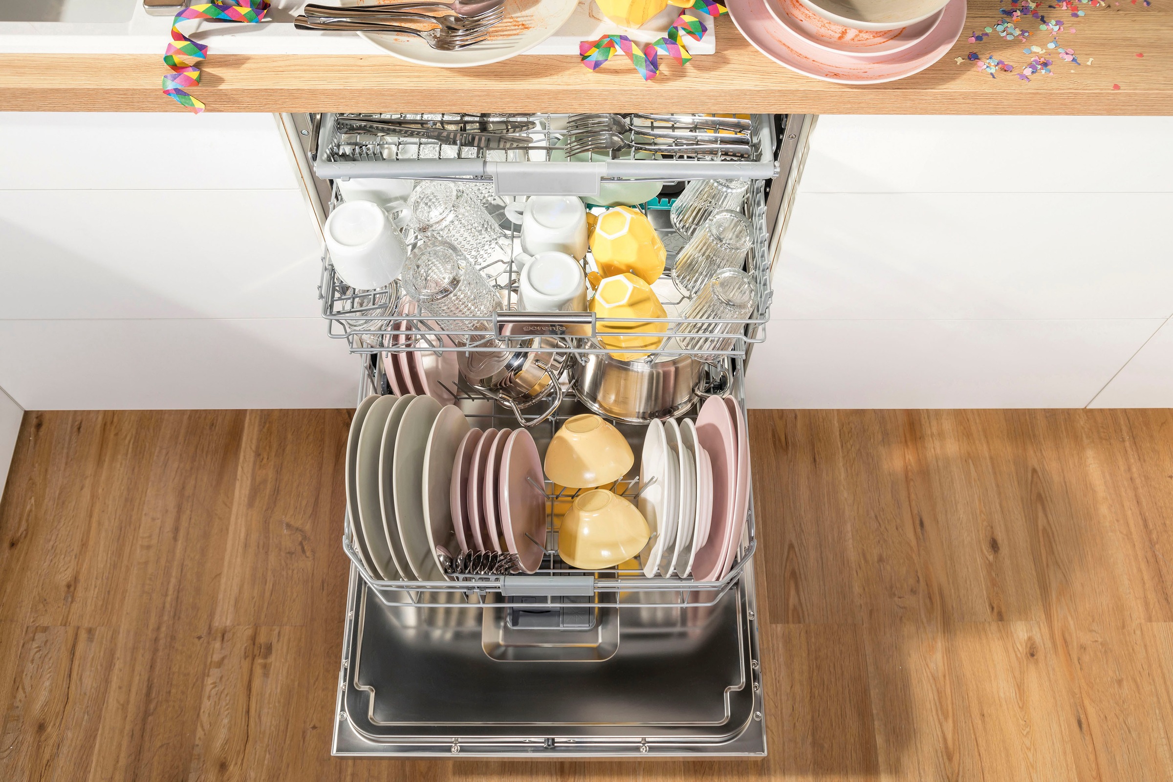 GORENJE teilintegrierbarer Geschirrspüler, GI673C60X, 16 Maßgedecke, automatische Türöffnung