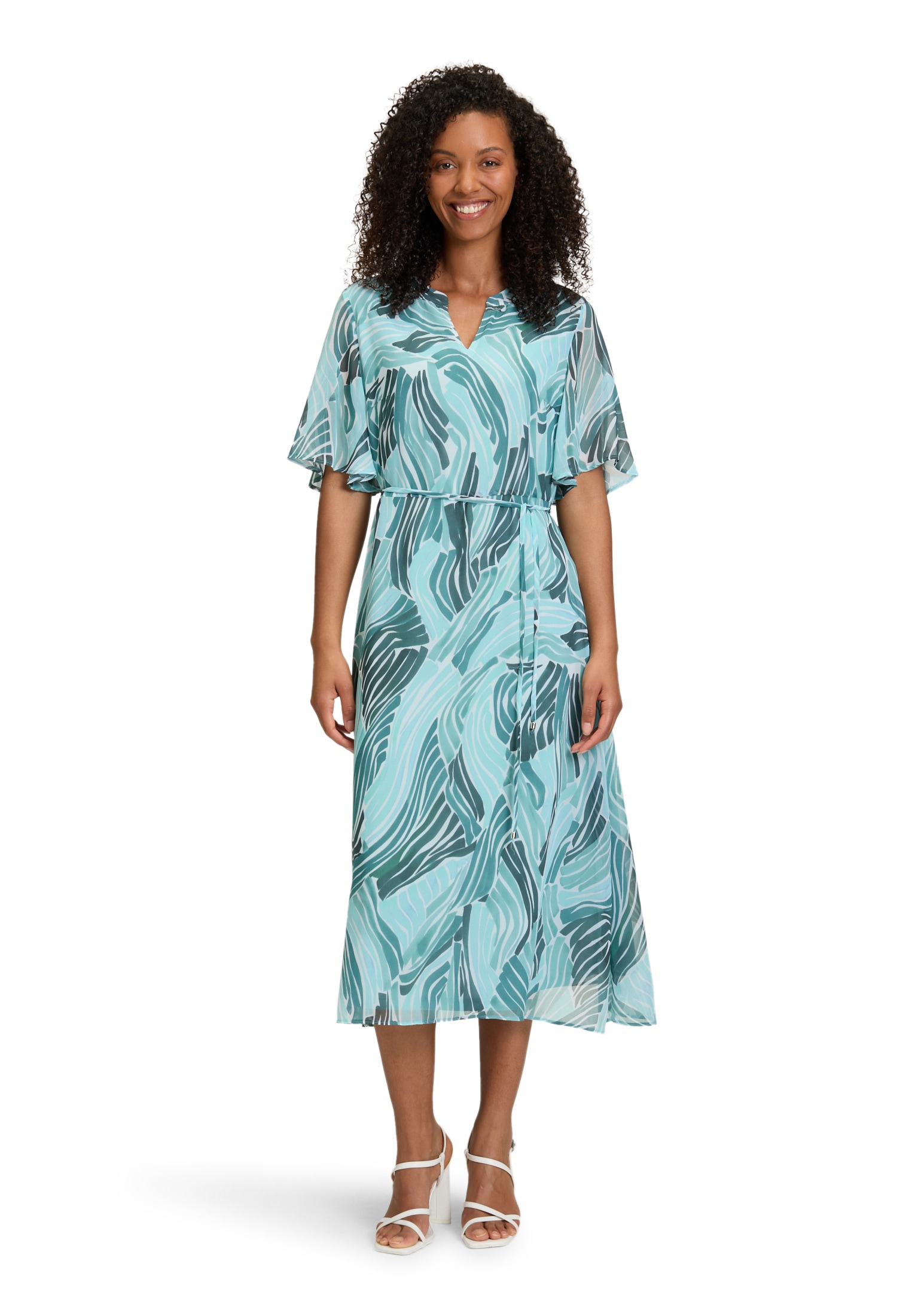 Betty&Co Chiffonkleid »Chiffonkleid mit Flügelärmeln«