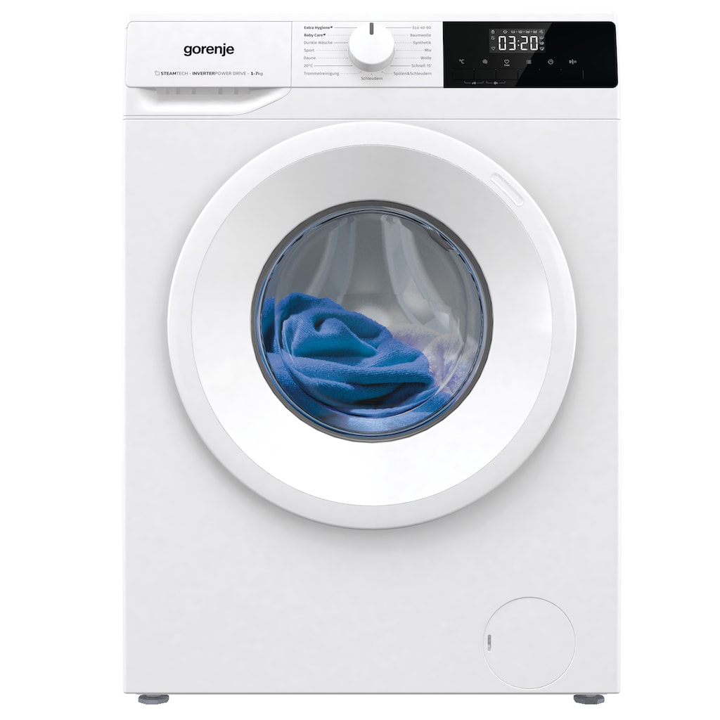 GORENJE Waschmaschine, WNHPI74SCPS/DE, 7 kg, 1400 U/min, Quick 17´Programm