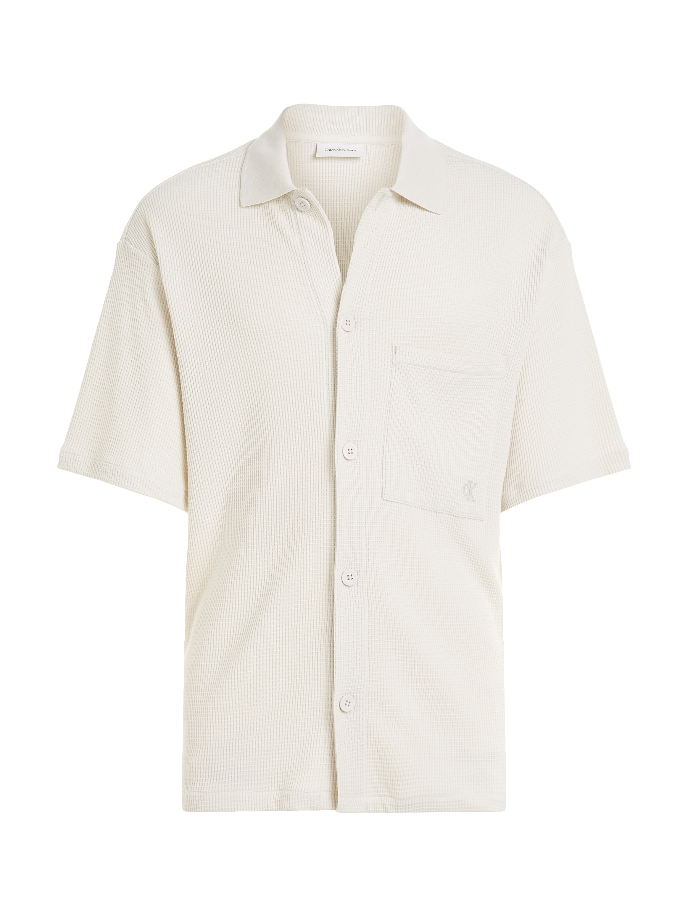 Calvin Klein Jeans Kurzarmhemd »CHUNKY WAFFLE SS HWK OVERSHIRT«, in Waffeloptik