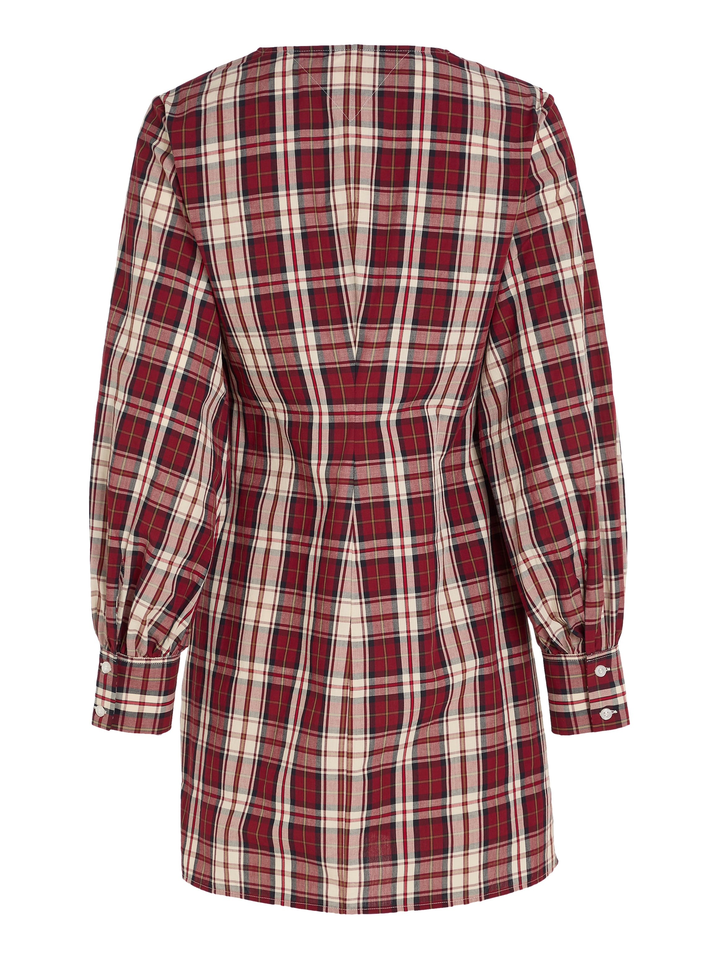 Tommy Hilfiger Blusenkleid »TARTAN CO V-NECK SHIRT DRESS«, mit 2-Knopf-Manschetten
