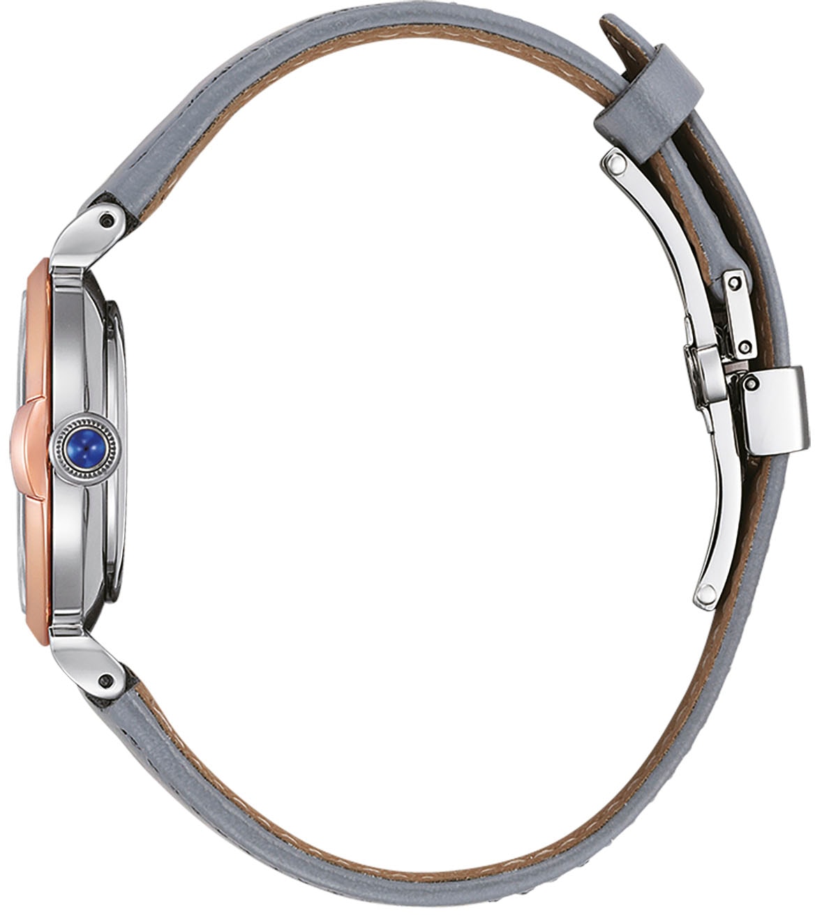 Citizen Solaruhr, Armbanduhr, Damenuhr, Lederarmband, Saphirglas