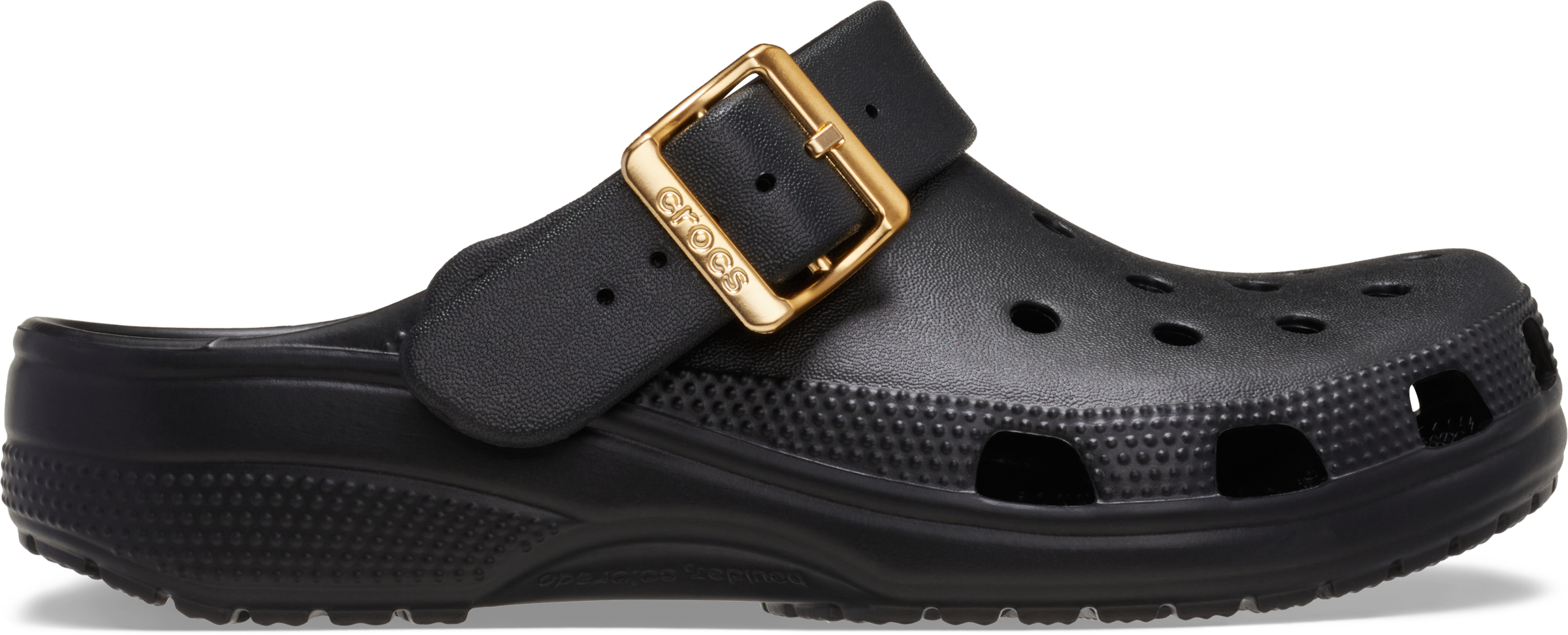 Crocs Clog »Classic Matallic Buckle Clog«  Hausschuh, Schlupfschuh mit schwenkbarem Fersenriemen