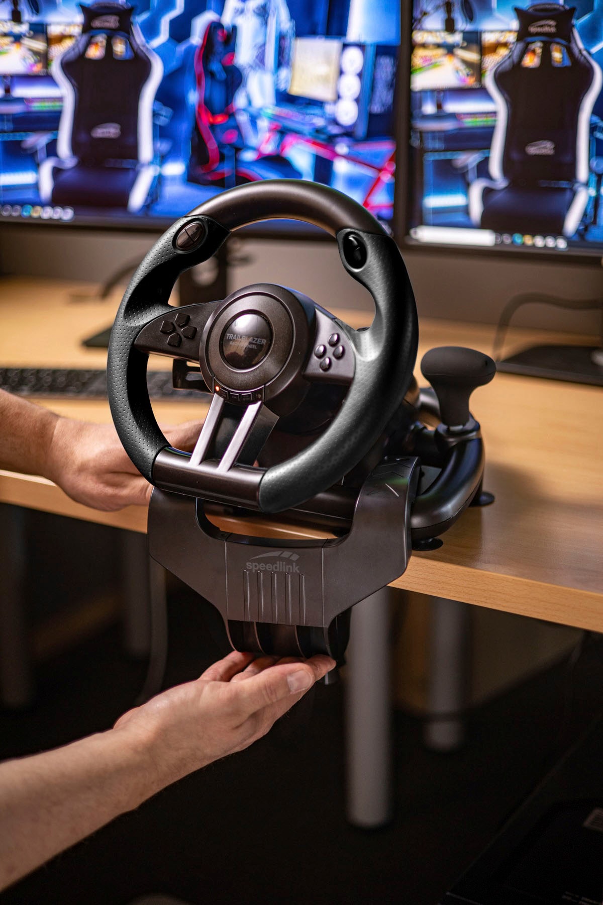 Speedlink Gaming-Lenkrad »TRAILBLAZER Dark Edition Racing Wheel«, (für PC/PS4/PS3/Xbox Series X/S/One/Switch/OLED)