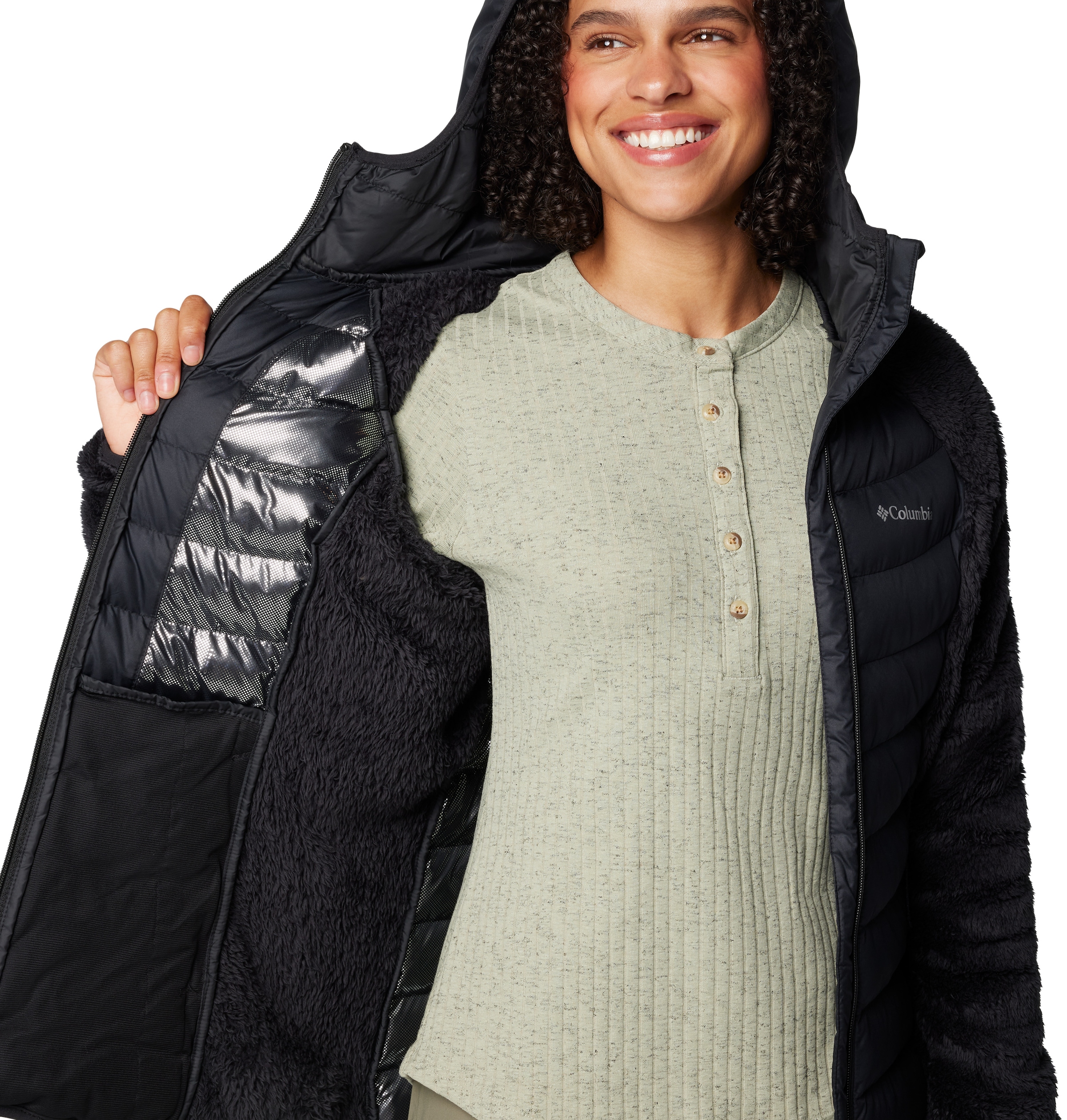 Columbia Hybridjacke »Powder Lite™ II Sherpa Hybrid Jacket«, mit Kapuze