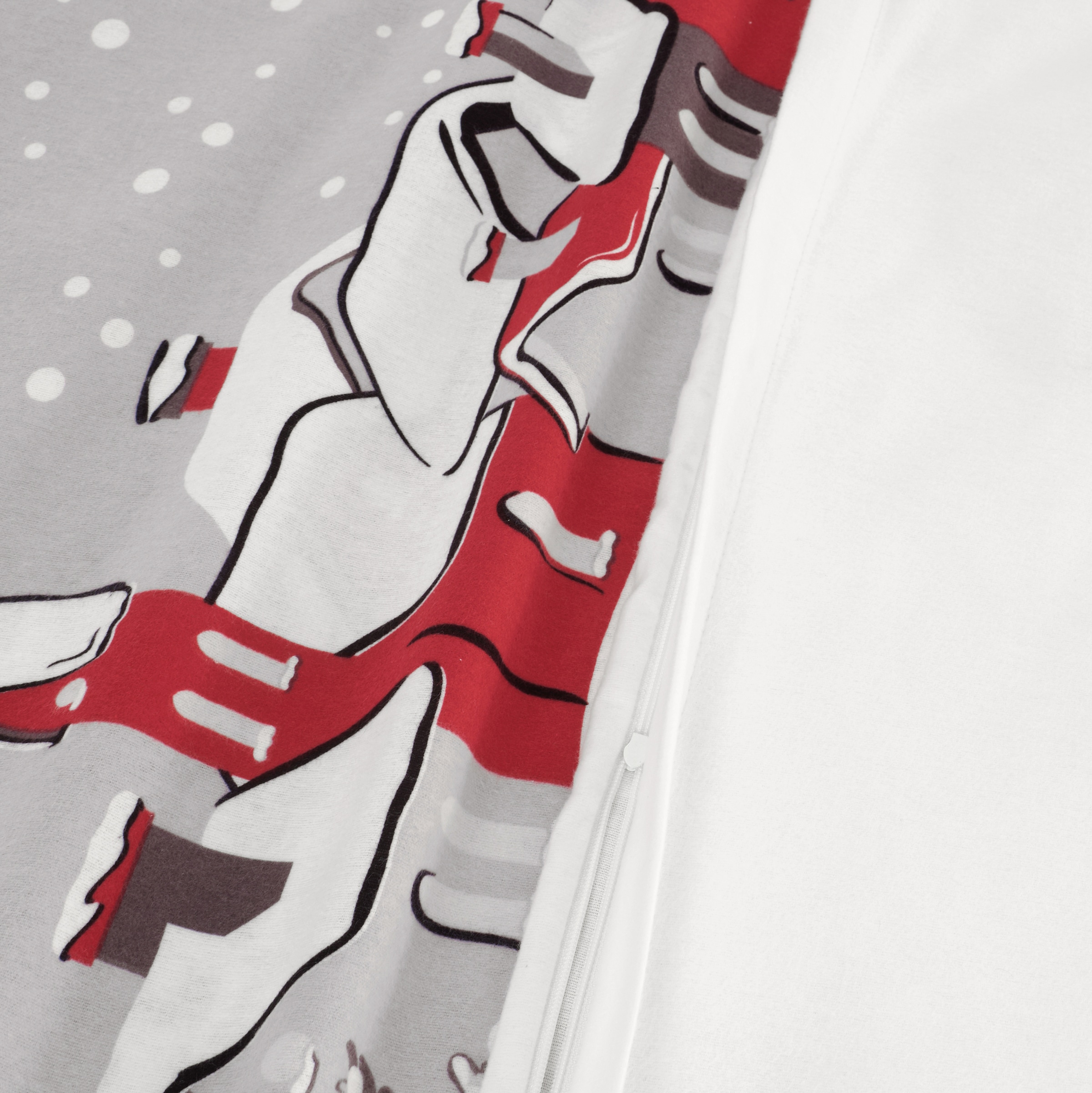 Florella Bettwäsche »»Renun grau « Flausch-Flanell,  100% Baumwolle«