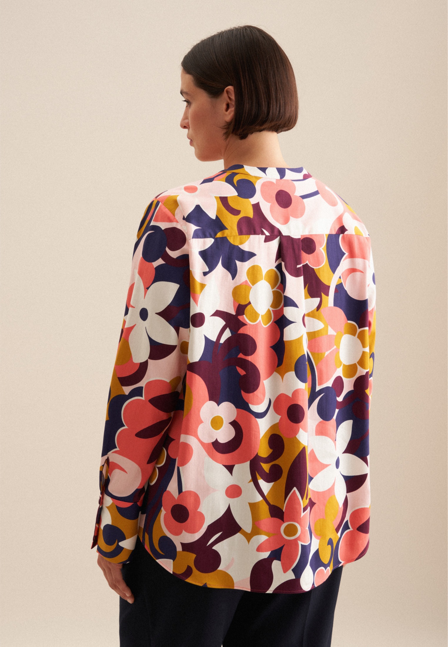 seidensticker Klassische Bluse »Schwarze Rose«, Tunika Floral