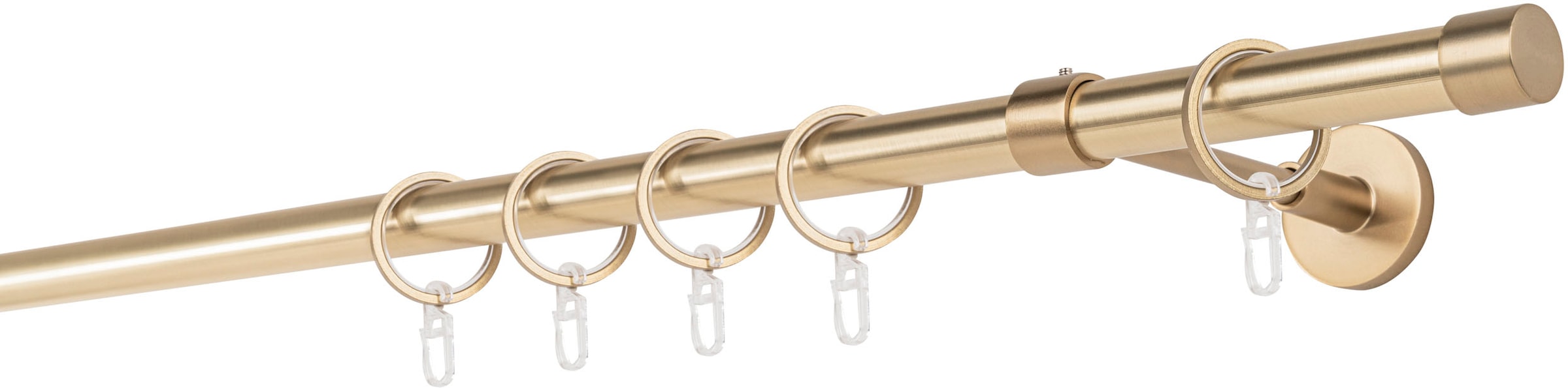 mydeco Gardinenstange »20mm Cap Wandträger 14 cm«, 1 läufig-läufig, Fixmaß