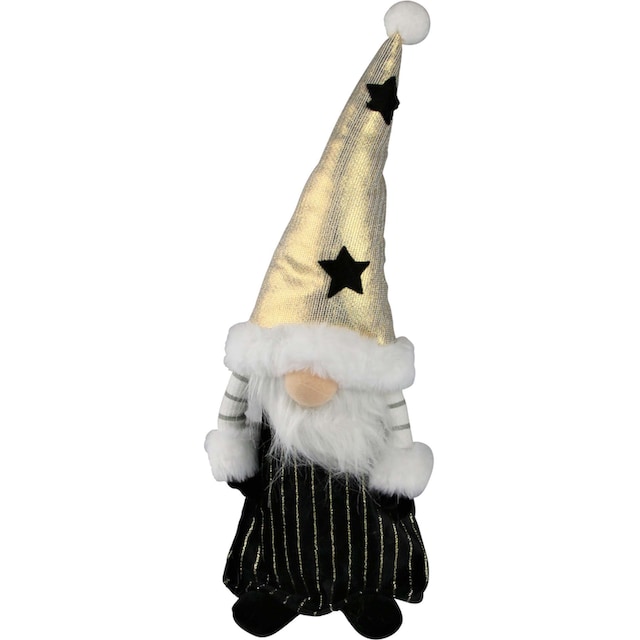 AM Design Weihnachtsfigur »Weihnachtsdeko«, mit goldener Mütze und schwarzen  Sternen bequem kaufen
