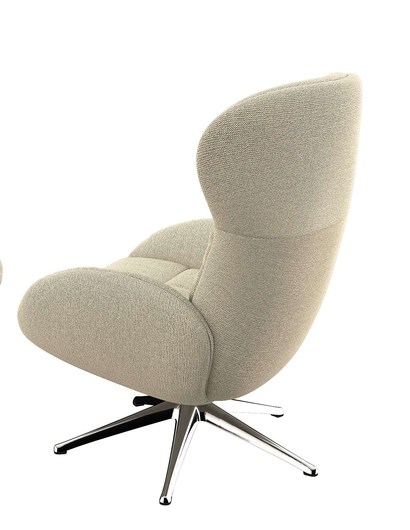 FLEXLUX Relaxsessel »Haze, hervorragender Komfort, Alu Fuß, organisches Design, ergonomisch« Fernsehsessel,  Rückenteilverstellung, drehbar, Fuß Alu