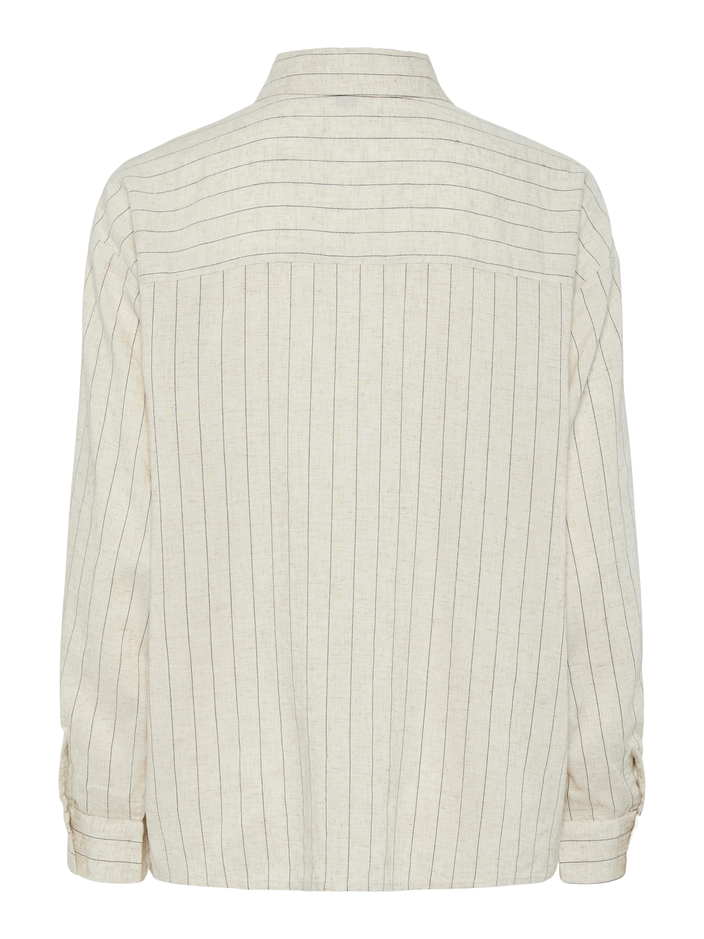 pieces Hemdbluse »PCPIA LS LOOSE SHIRT WVN NOOS«, mit Leinen