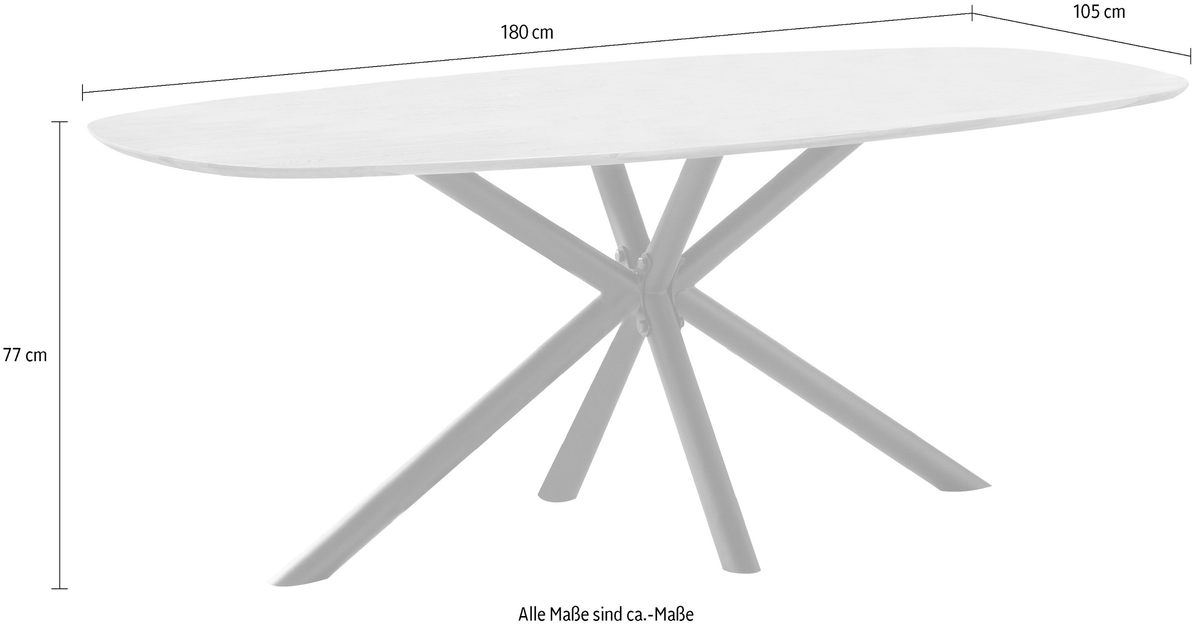 Home affaire Esstisch »Vermont«, (2 St.), aus massiver Eiche mit robustem Metallgestell