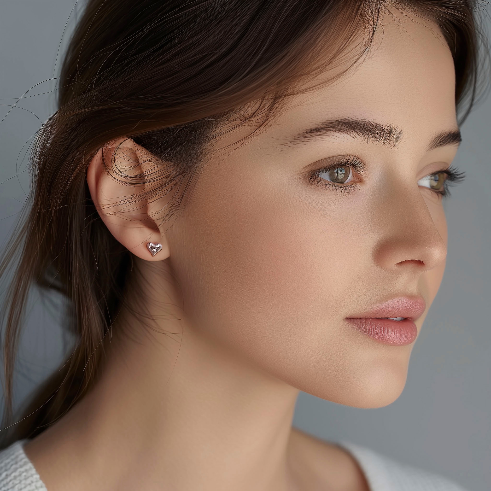 Firetti Paar Ohrstecker »Schmuck Geschenk Edelstahl Ohrschmuck Ohrringe Herz« mit Zirkonia (synth.)