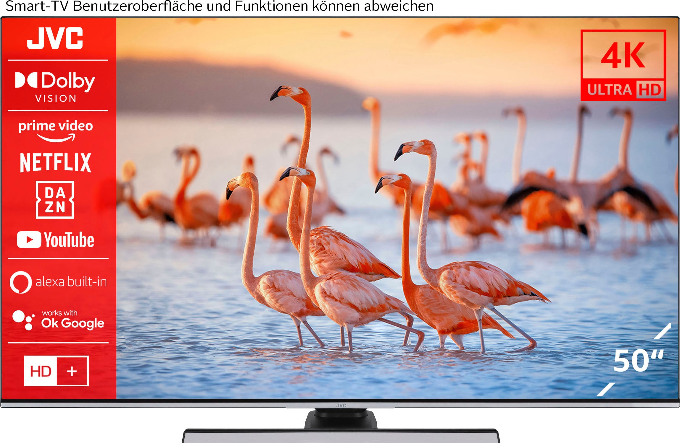 Garantie Ultra 126 Jahre Zoll, ➥ 4K HD, Smart-TV LCD-LED JVC | »LT-50VU8156«, UNIVERSAL cm/50 3 XXL Fernseher