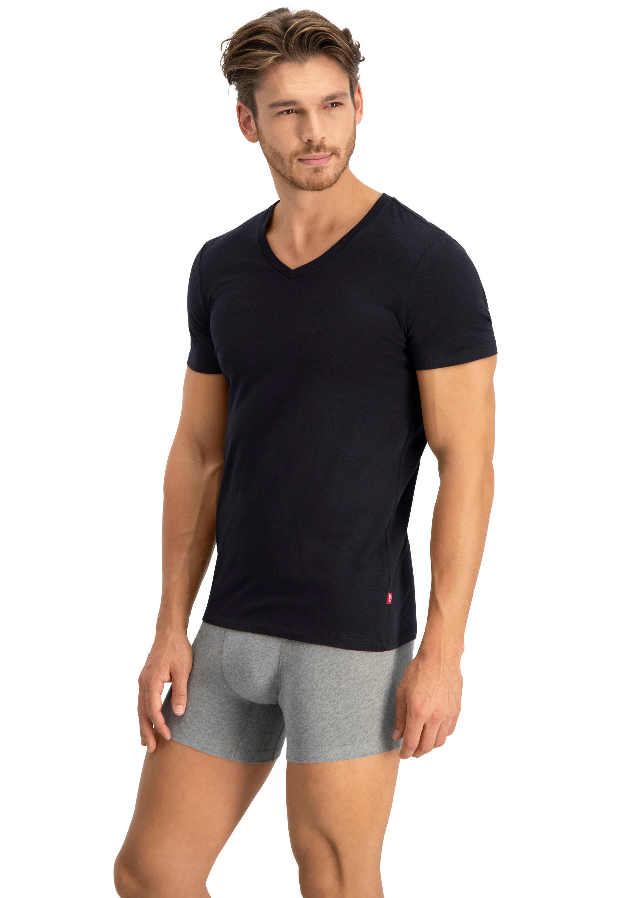 Levi's® T-Shirt, (Packung, 2er-Pack), mit breitem Logobund