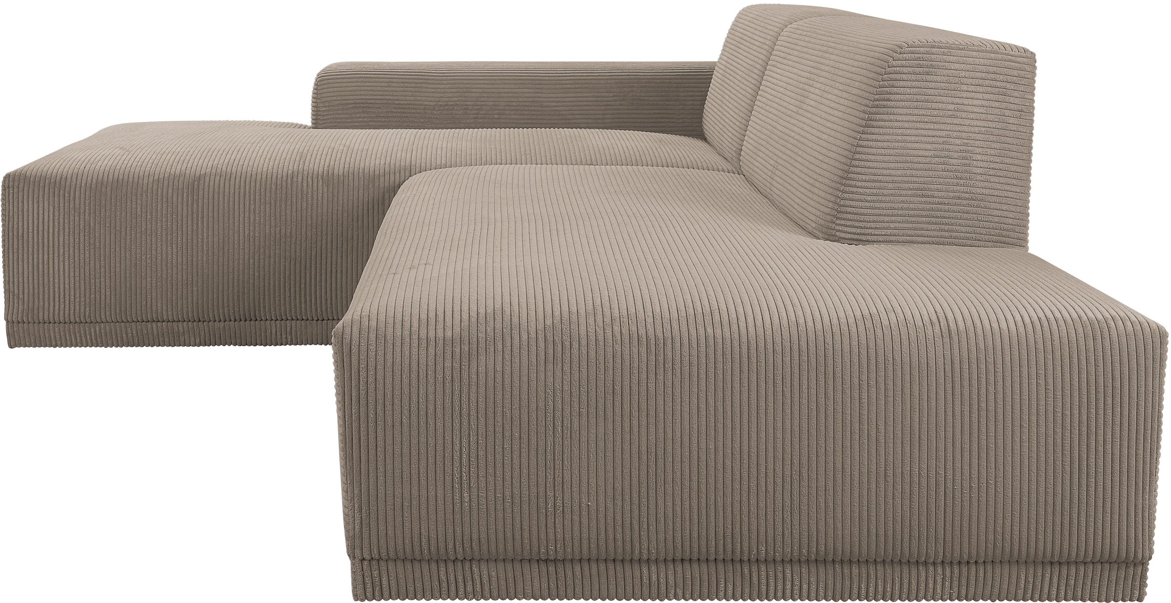WERK2 Ecksofa »Apollo, hoher Sitzkomfort, aktuelles Design, Breite 264cm, L-Form« Puristisches Design mit maximalem Komfort