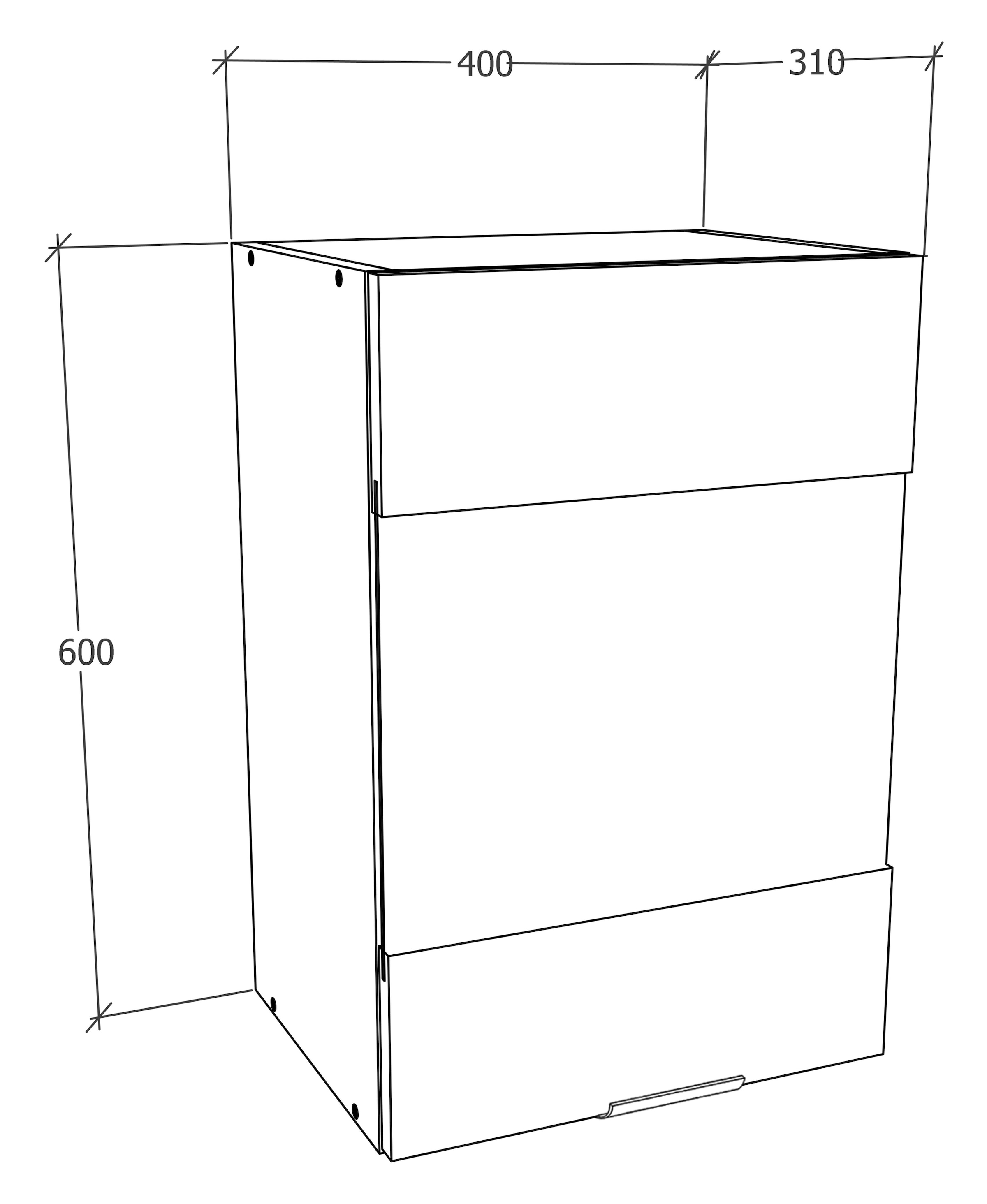 VCM Hängeschrank »Küchenschrank B. 40 cm Hängeschrank Küche Fasola«