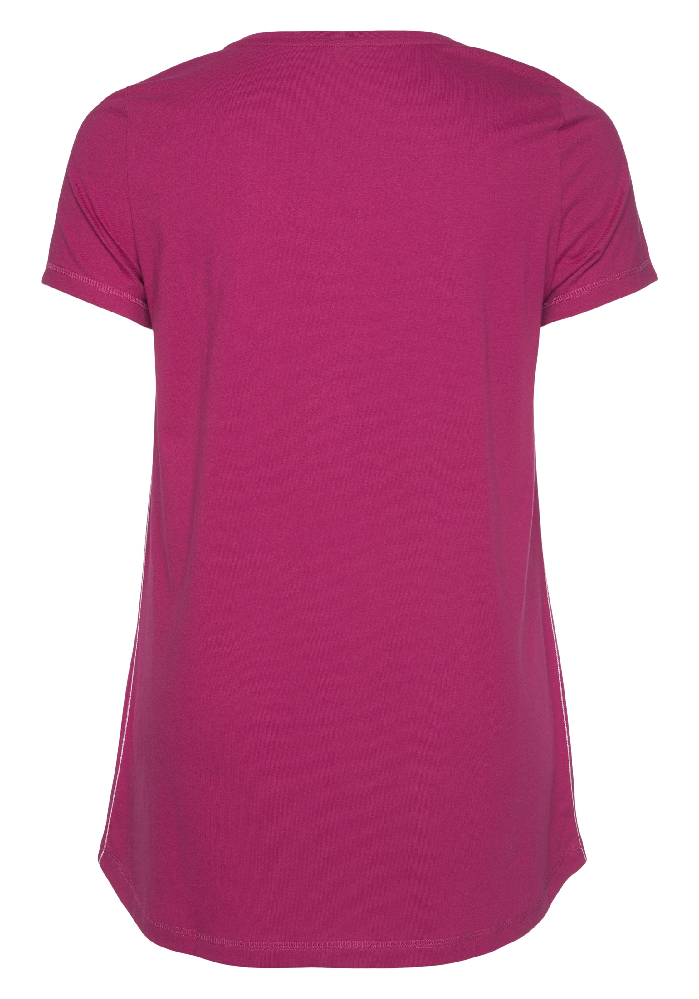 KangaROOS Longshirt, (Packung, 2 tlg., 2er-Pack), Kurzarm, figurumschmeichelnde Passform