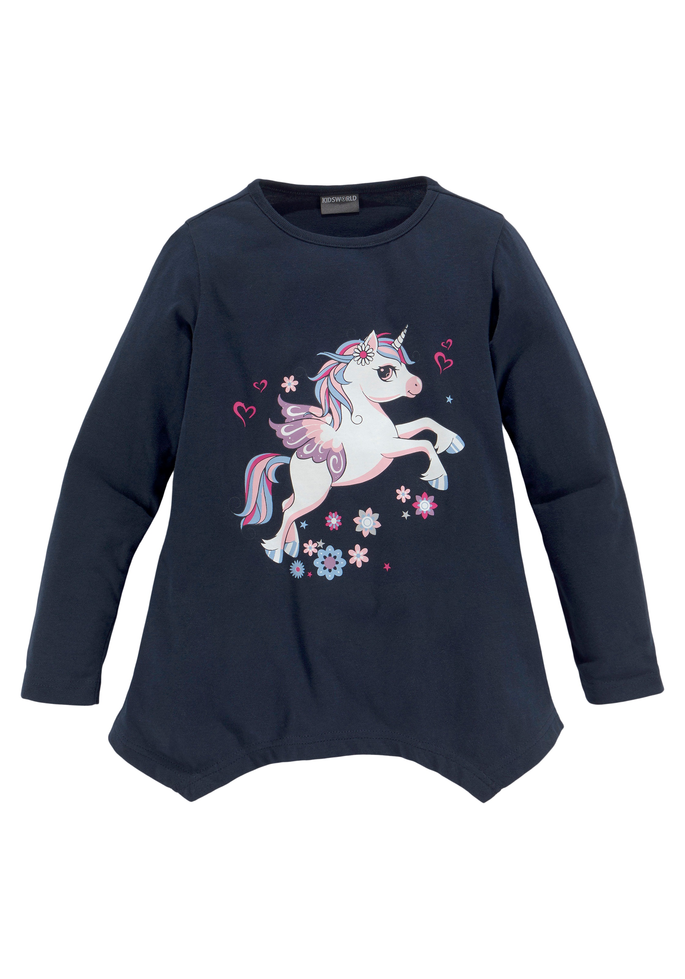 KIDSWORLD Langarmshirt & Leggings »2tlg. Set Shirt + Leggings«, Zipfelshirt + Leggings für kleine Mädchen