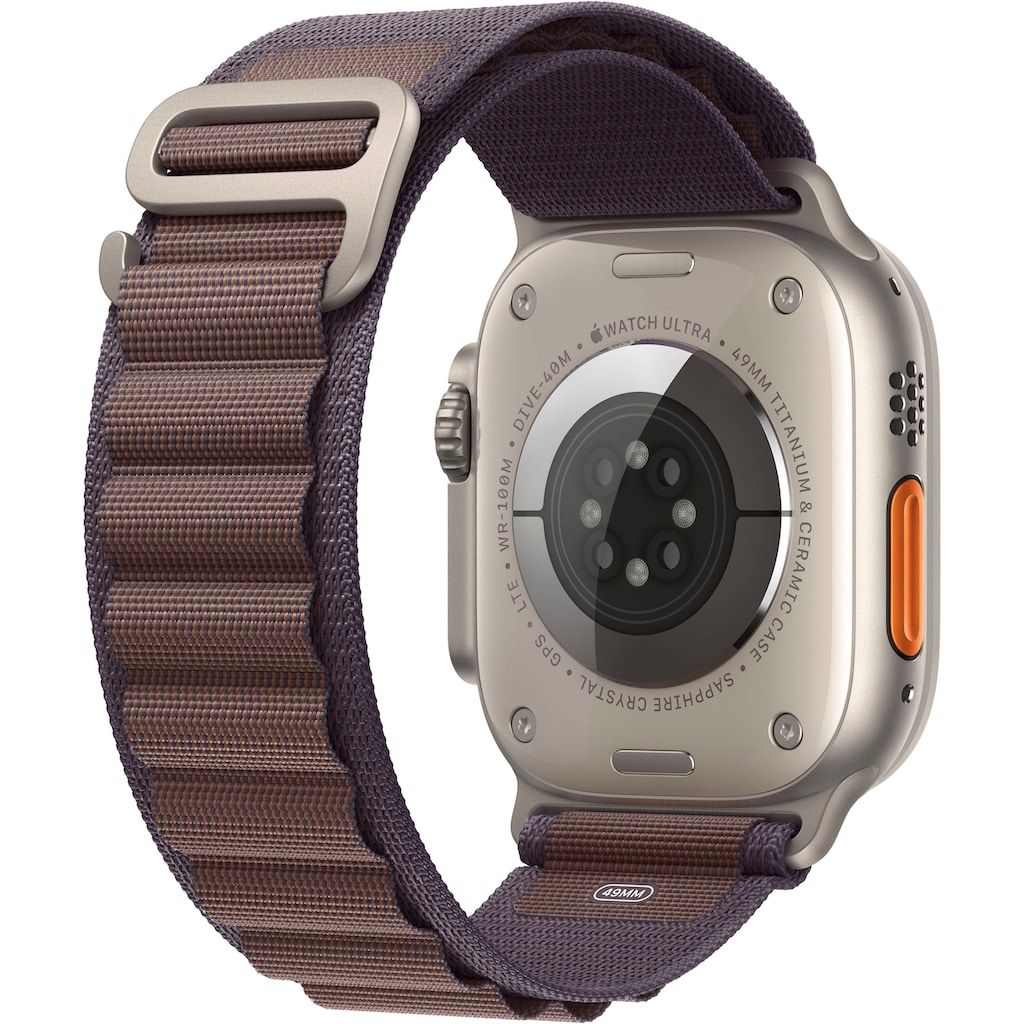 Apple Smartwatch »Watch Ultra 2 GPS 49 mm + Cellular Titanium L«, (Watch OS 10 Alpine Loop)