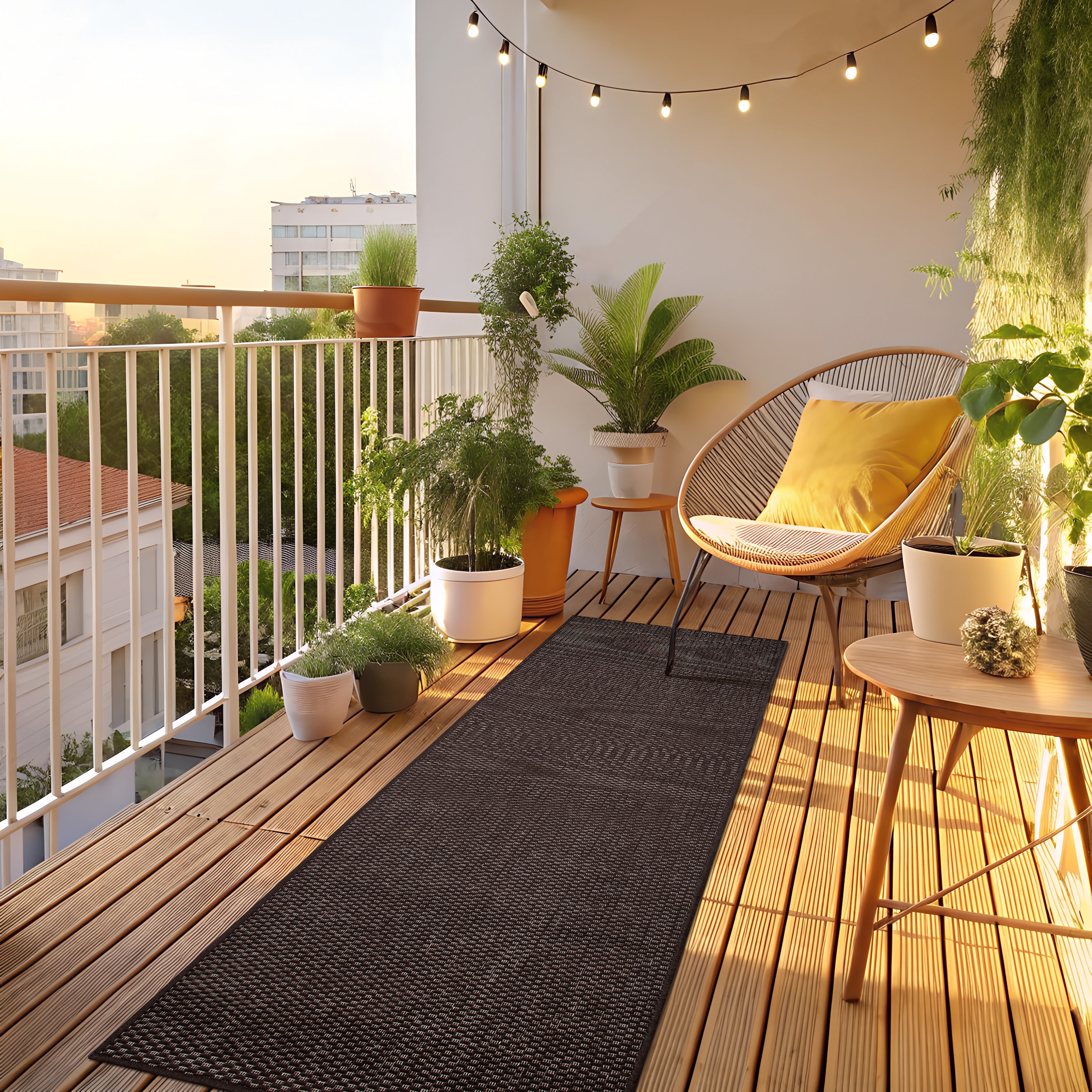 my home Teppich »Venedig auch als Läufer erhältlich«, rechteckig, 4 mm Höhe, In- und Outdoor geeignet, Sisal-Optik, Wetterfest & UV-beständig