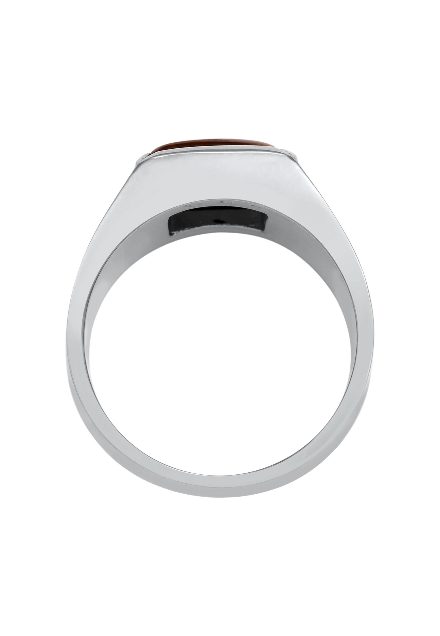 Kuzzoi Siegelring »Ring Siegelring Tigerauge Braun 925 Sterling Silber«