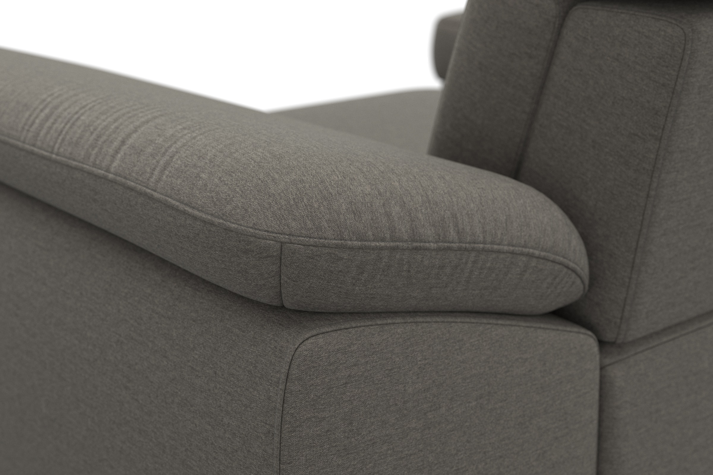 sit&more Ecksofa »Cabrio L-Form, mit Sitztiefenverstellung, Arm- und Kopfteilverstellung«, 2 Nierenkissen, Federkern, optional Bettfunktion und Stauraum