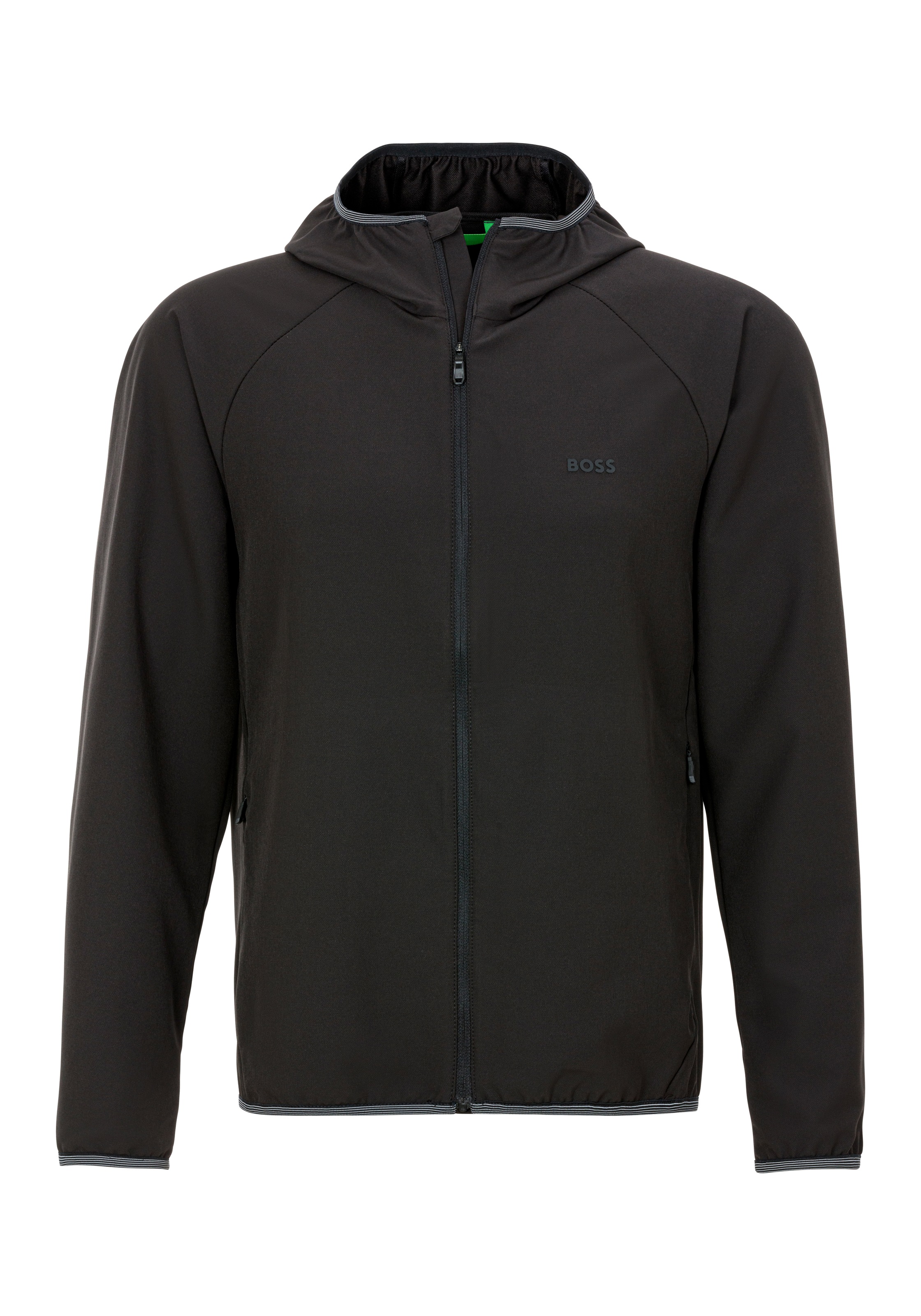 BOSS GREEN Funktionsjacke »L Commuter«, mit Kapuze, mit gummiertem Markenlabel