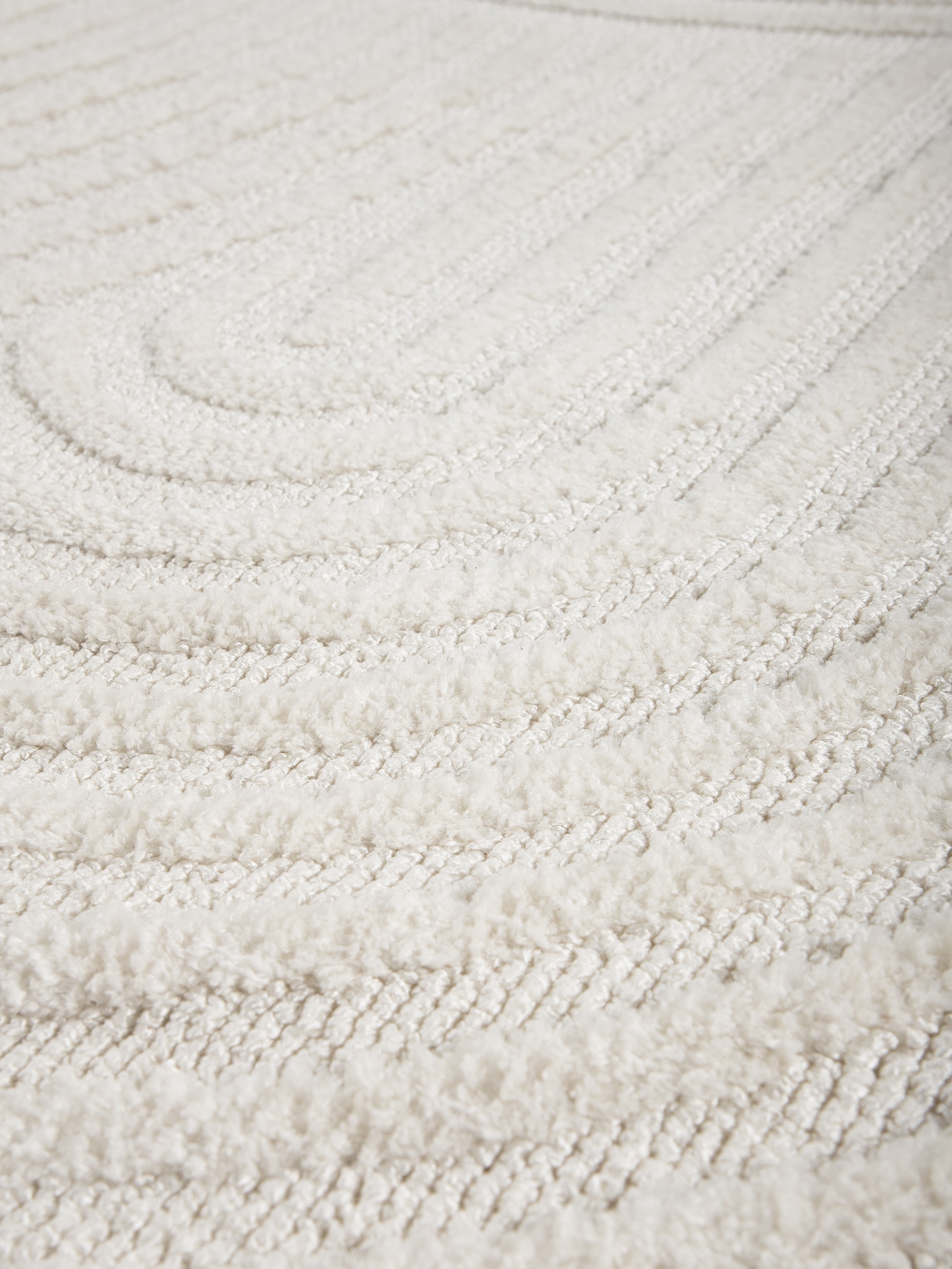 carpetfine Teppich »Holly Zen 1«, rund, 12 mm Höhe, Hoch-Tief-Effekt, geometrisch, Zeitloses Design, dekoratives Highlight