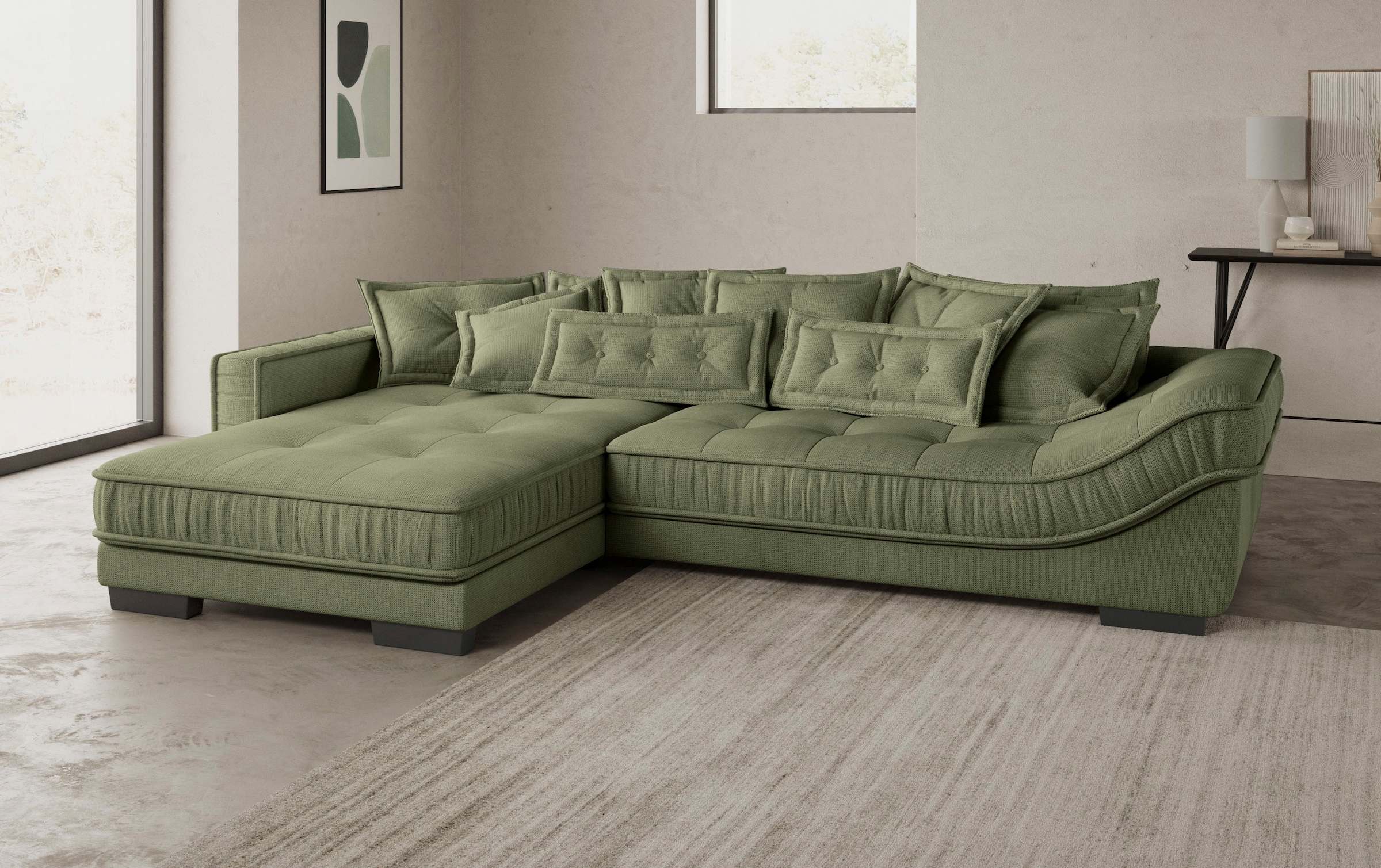 Mr. Couch Ecksofa »Diwan II, L-Form«, Wahlweise mit Kaltschaumpolsterung bis 140 kg belastbar
