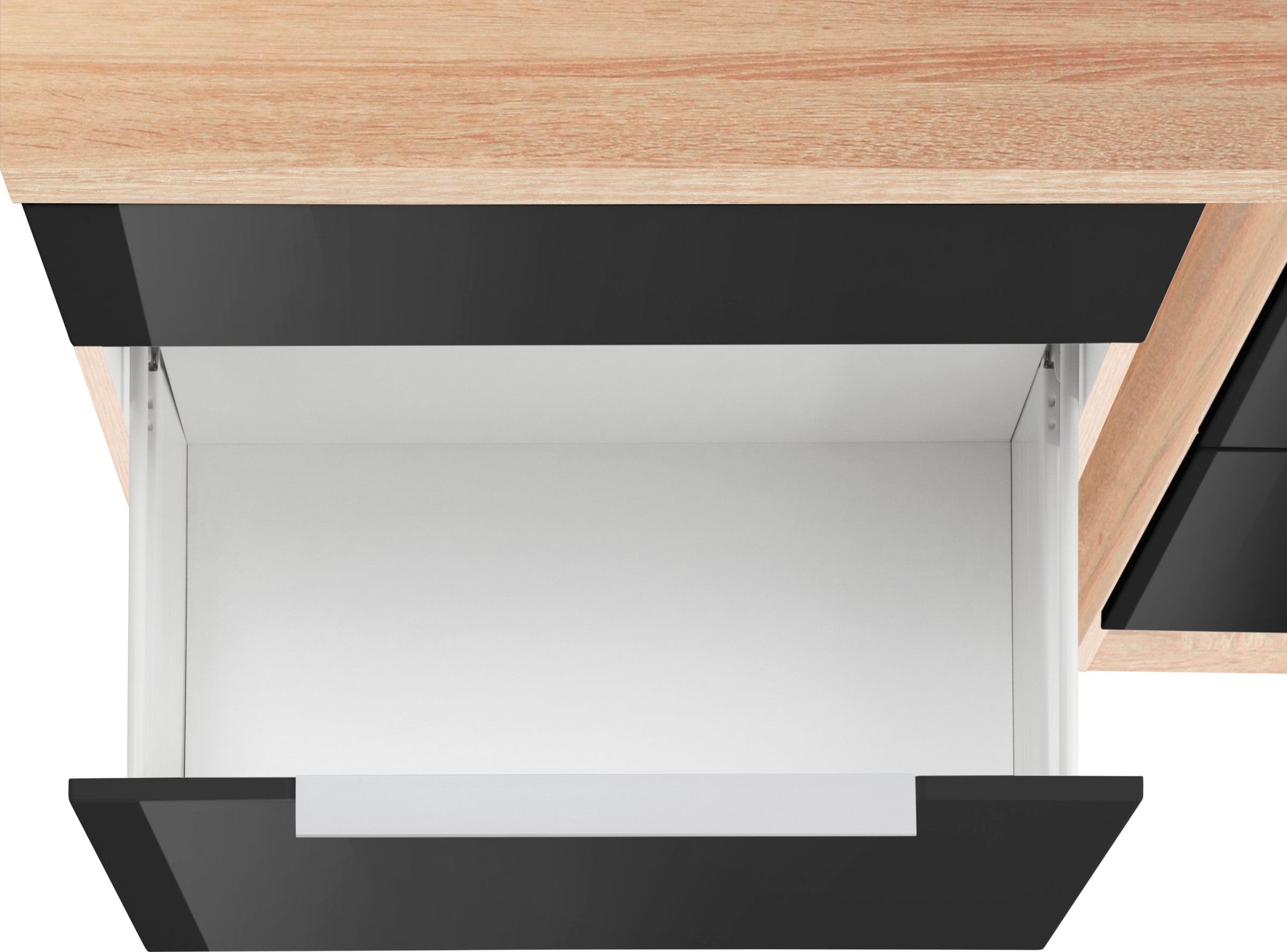 KOCHSTATION Küchenzeile »KS-Brindisi Breite 280 cm« wahlweise mit E-Geräten und Induktion, mit MDF-Fronten und Regal