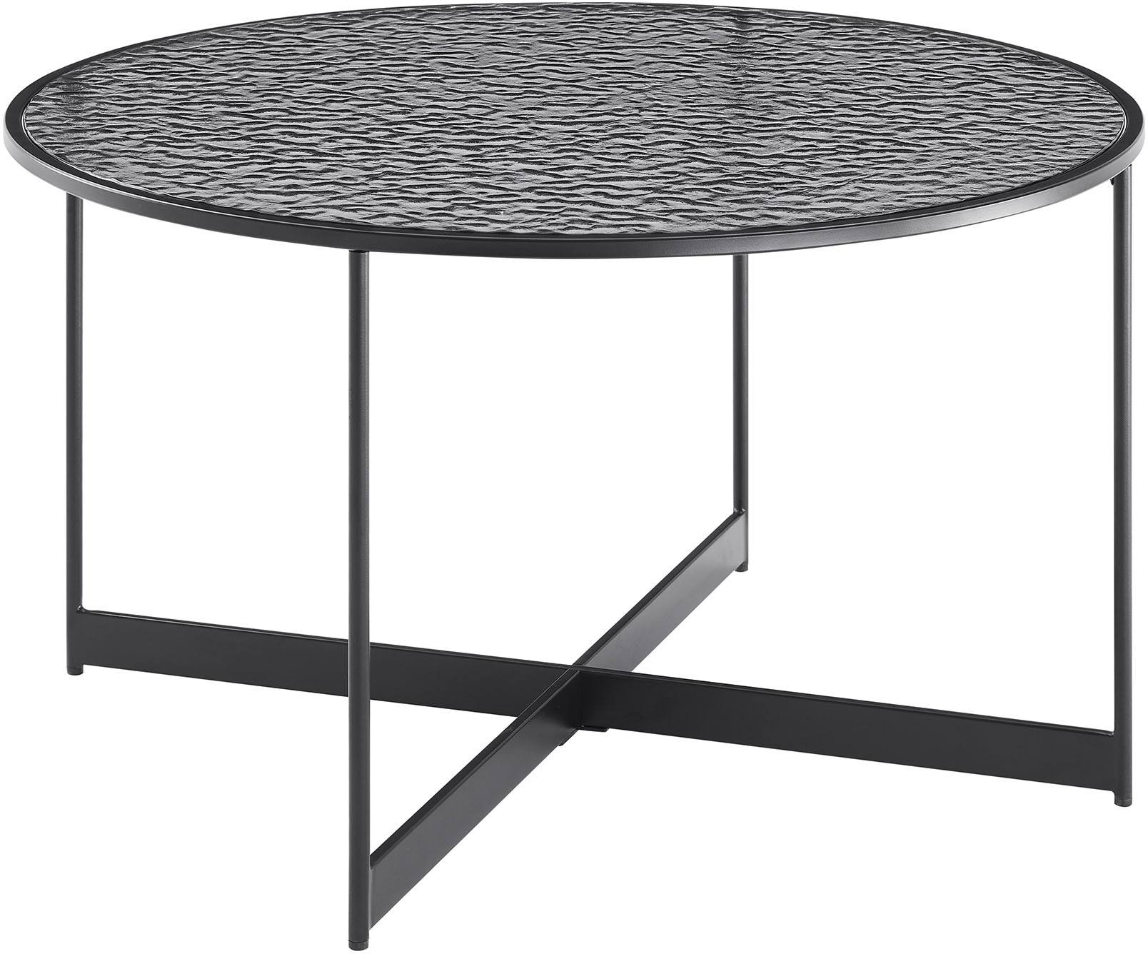 SalesFever Couchtisch, (1 St.), Glasplatte mit Strukturoptik