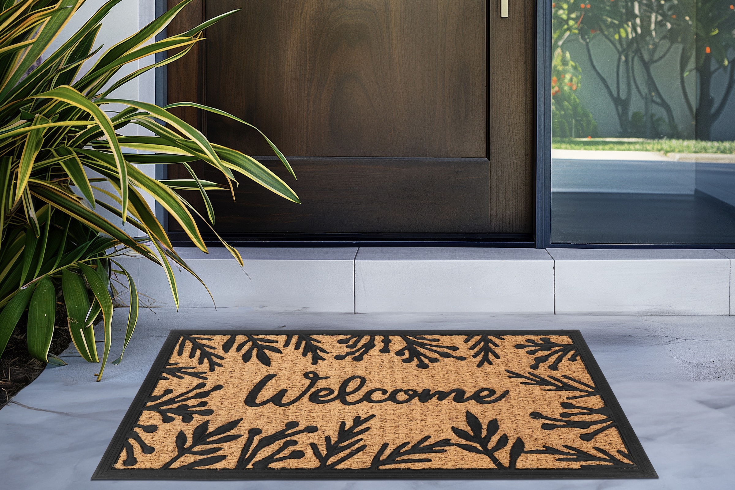 Kayoom Fußmatte »Entry 125« rechteckig 11 mm Höhe Türmatte, Kokos Gummi, Eingang, Welcome