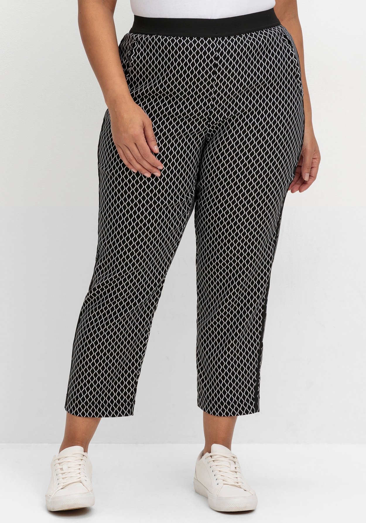 Sheego Schlupfhose »Schmale 7/8-Hose aus Bengalin, mit Grafikprint«