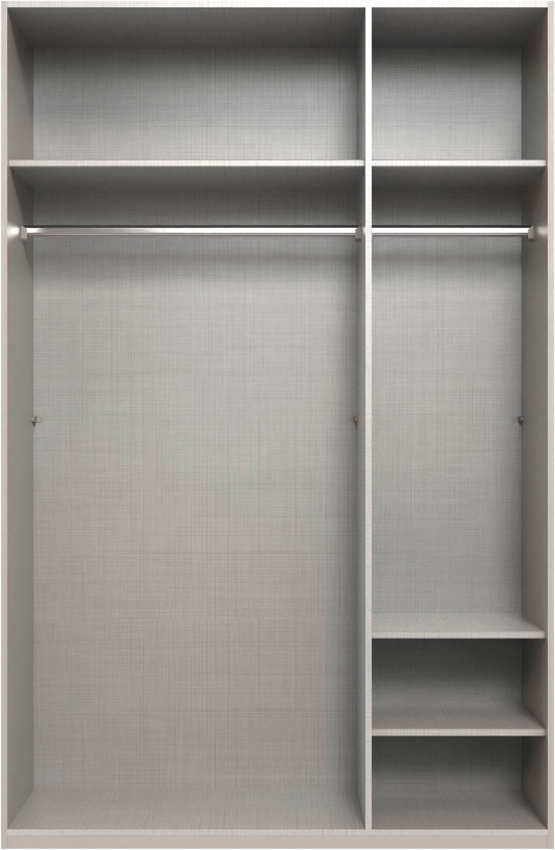 Wimex Kleiderschrank »Mugano,in 8 Breiten,3 Höhen,2 Tiefen, viele Farben, Made in Germany«, (in Basic oder Premium Ausstattung mit 2 weiteren Einlegeböden), mit langen oder kurzen Griffen aus Metall, mit oder ohne Spiegel
