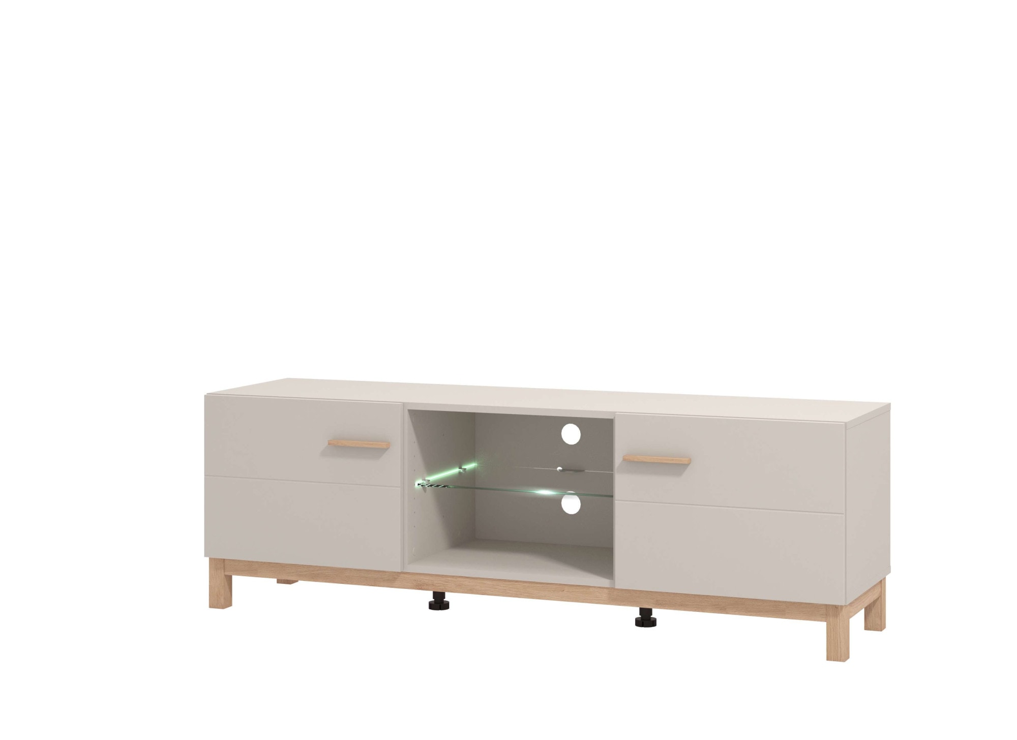 Home affaire TV-Bank »Essex, TV-Board, TV-Kommode, TV-Schrank, TV-Unterschrank, TV-Möbel« Elegantes Lowboard (154 cm) in Kaschmir mit viel Stauraum