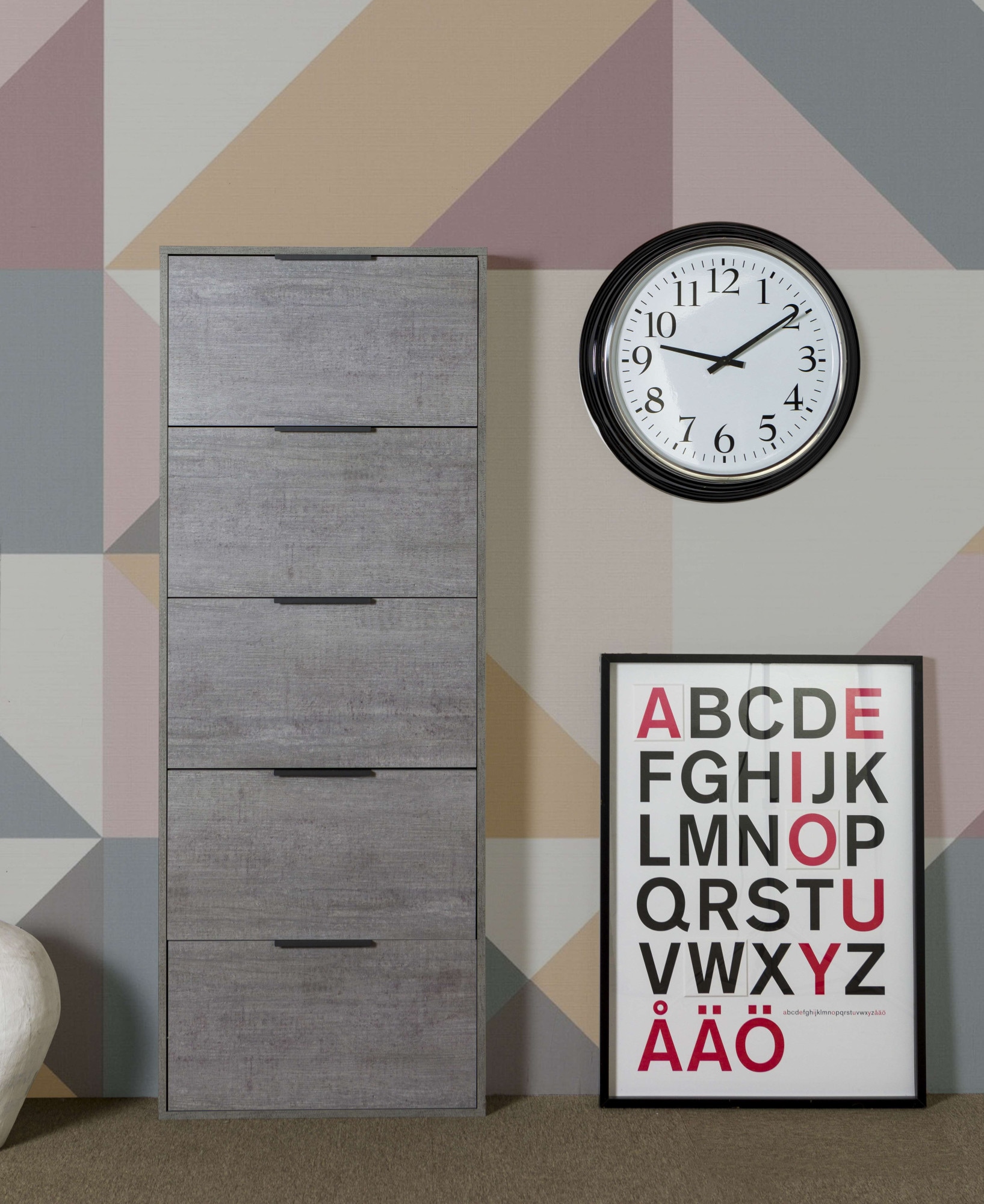 Composad Schuhschrank »Espresso,Schuhschrank, Schuhkipper, mit Klappen«, (1 St.), mit 5 Klappen, schmal