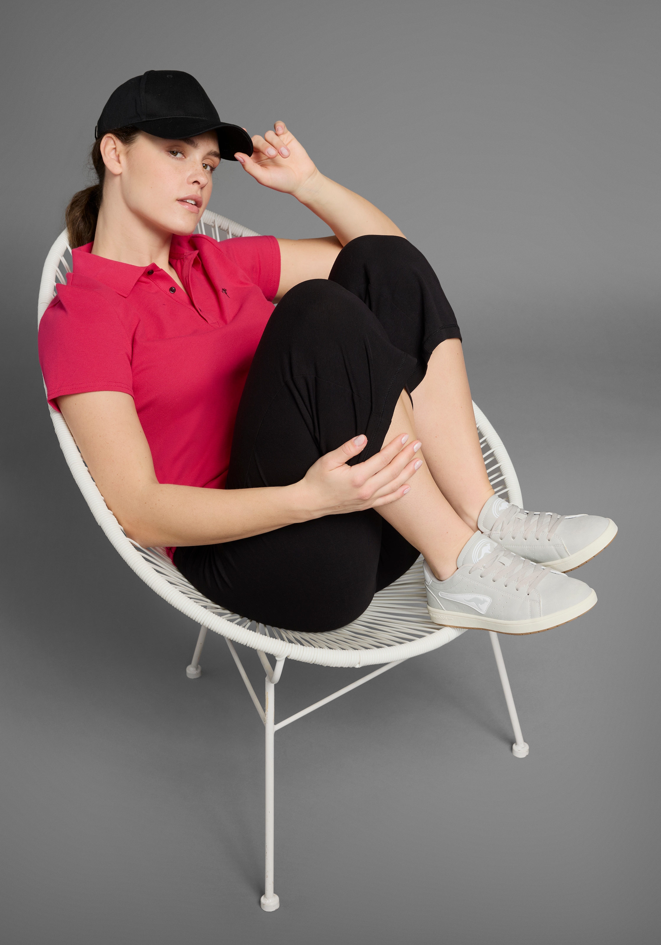 KangaROOS Poloshirt, Kurzarm, unifarben, Polokragen, aus Baumwolle