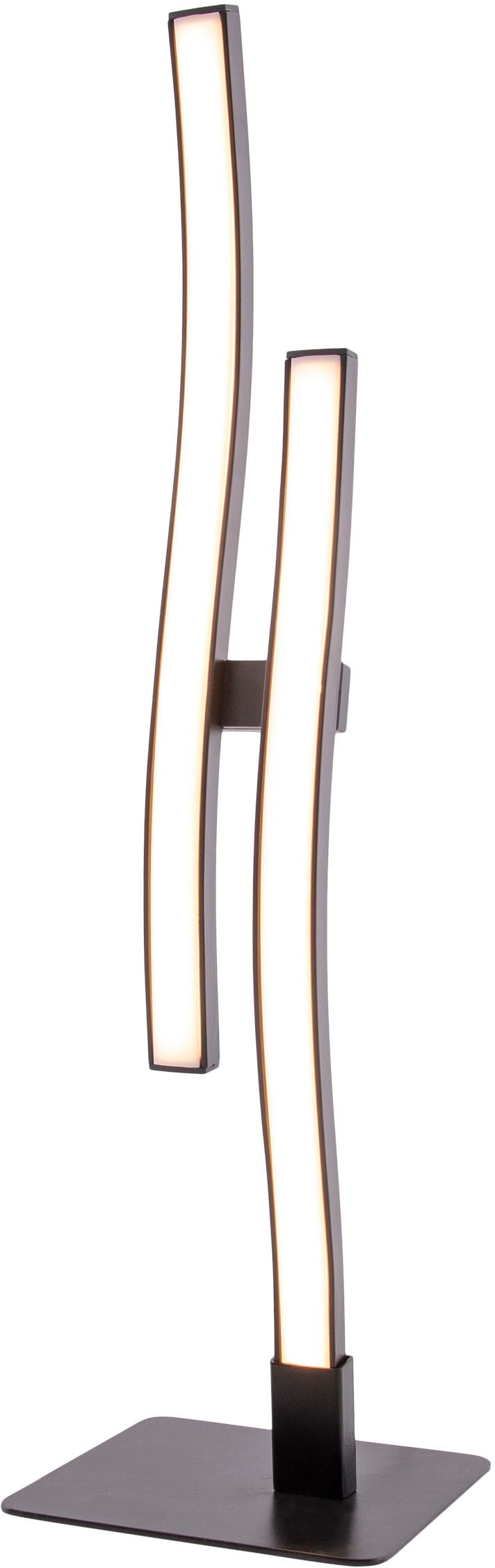 näve LED Tischleuchte »Onda«, 2 flammig, Leuchtmittel LED-Modul | LED fest integriert, Tischlampe warmweiß, H: 44cm, 10W, schwarz-matt, IP20