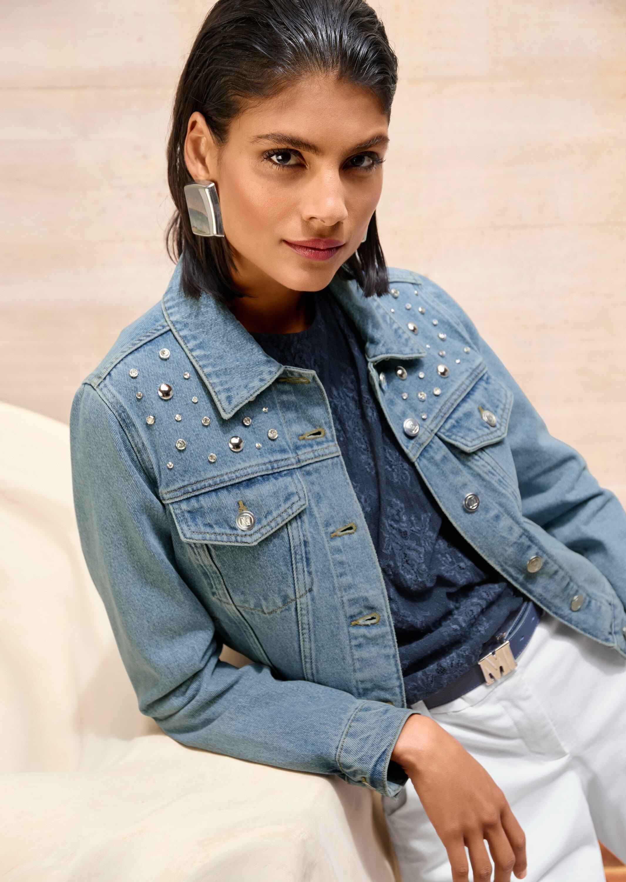 MADELEINE Kurzarmshirt »Shirt Shirt« Edles Spitzentop mit Jerseyfutter und seitlicher Raffung