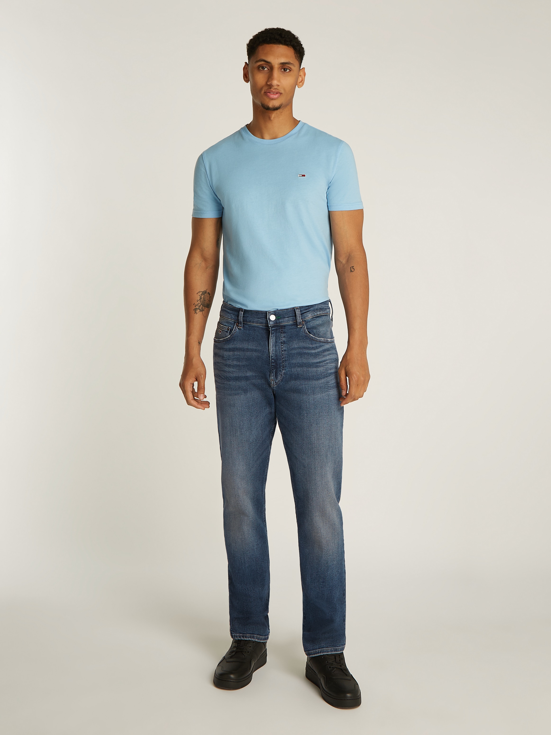Tommy Jeans Slim-fit-Jeans »Ryan Regular Slim Straight«, Slim‑Straight‑Jeans aus hochwertigem Denim regulärer Leibhöhe